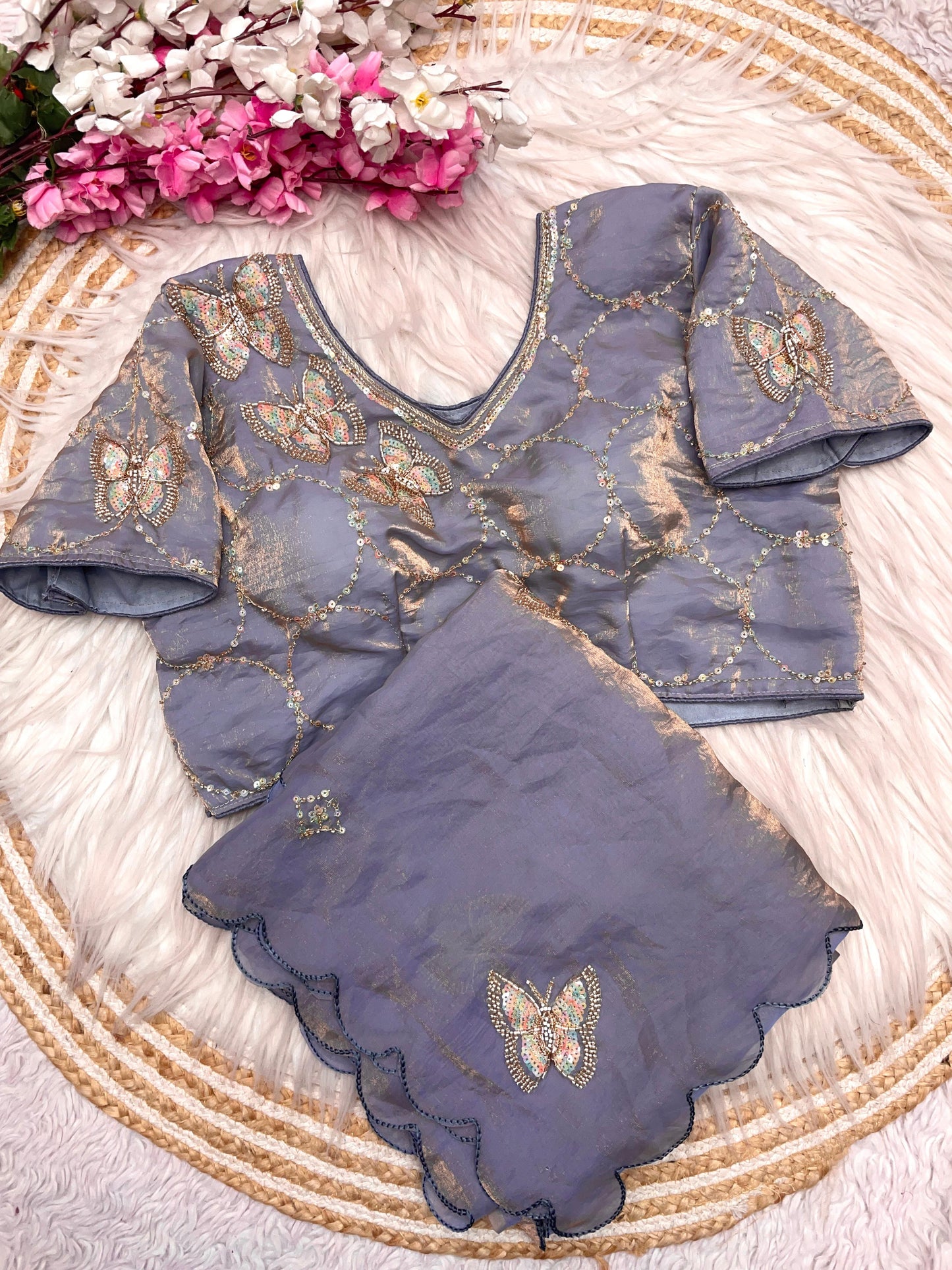 Kayatri New Designer Fandy Sattin Saree