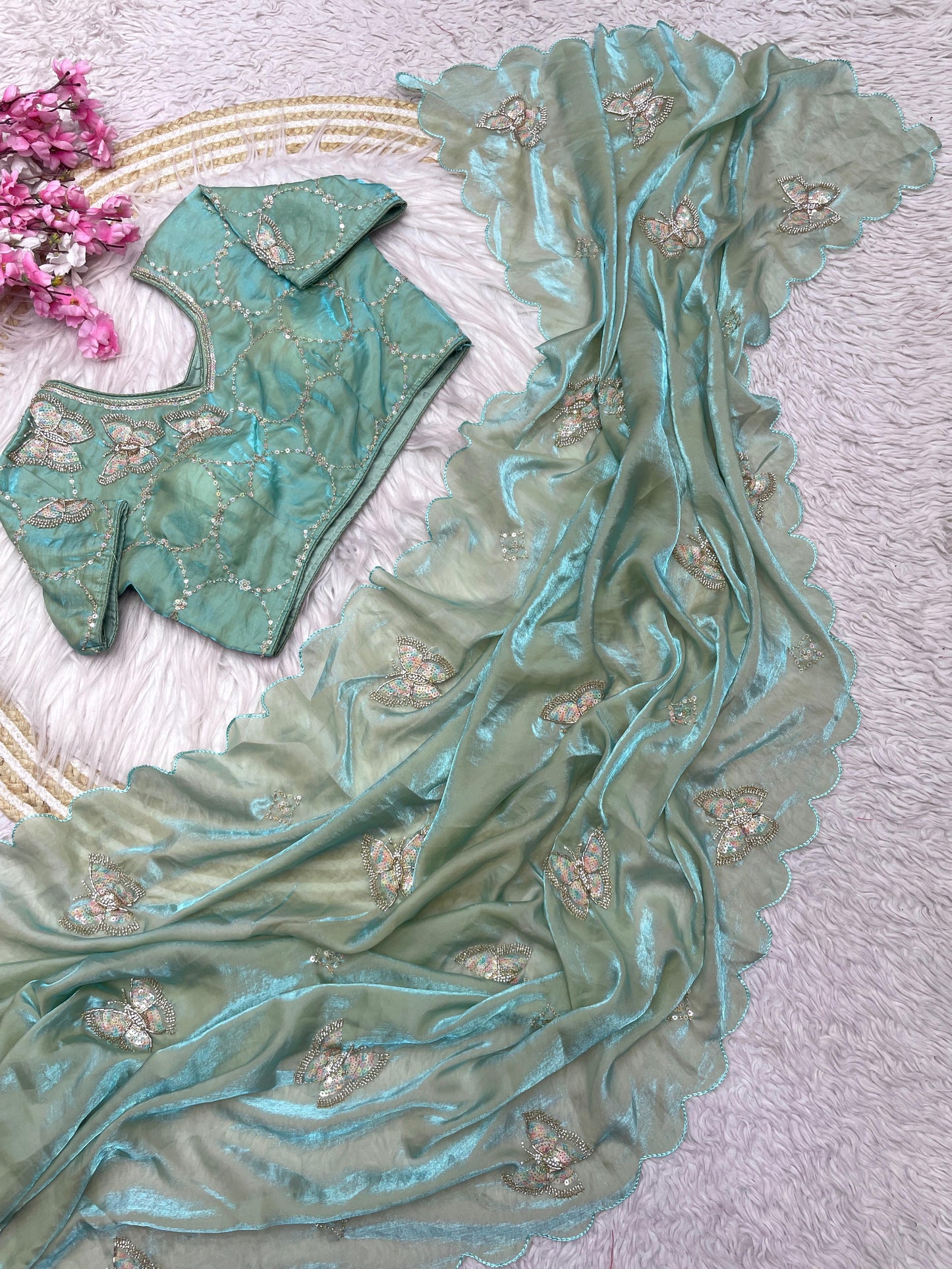 Kayatri New Designer Fandy Sattin Saree