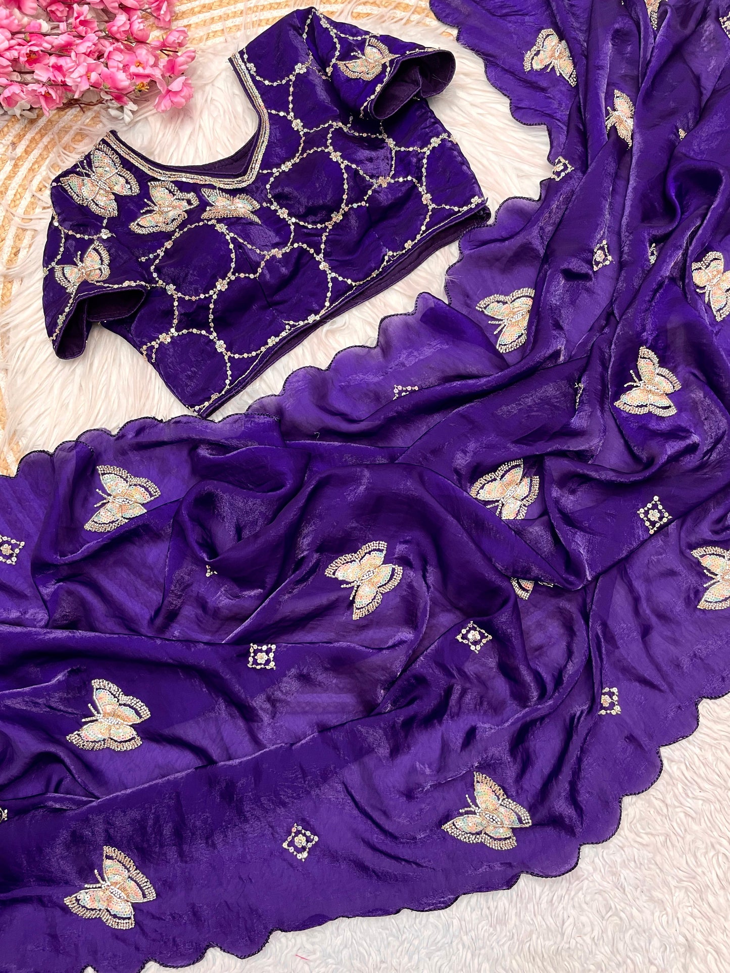 Kayatri New Designer Fandy Sattin Saree