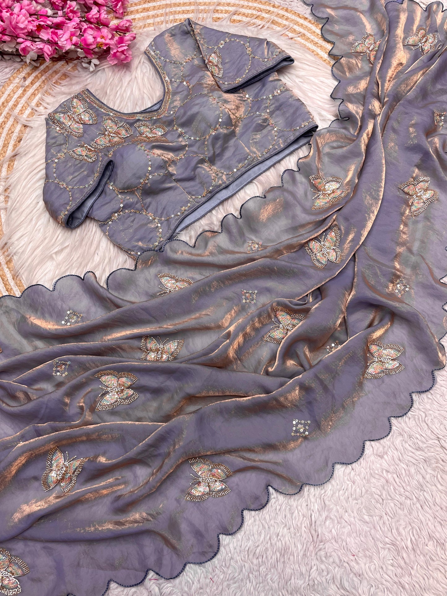 Kayatri New Designer Fandy Sattin Saree