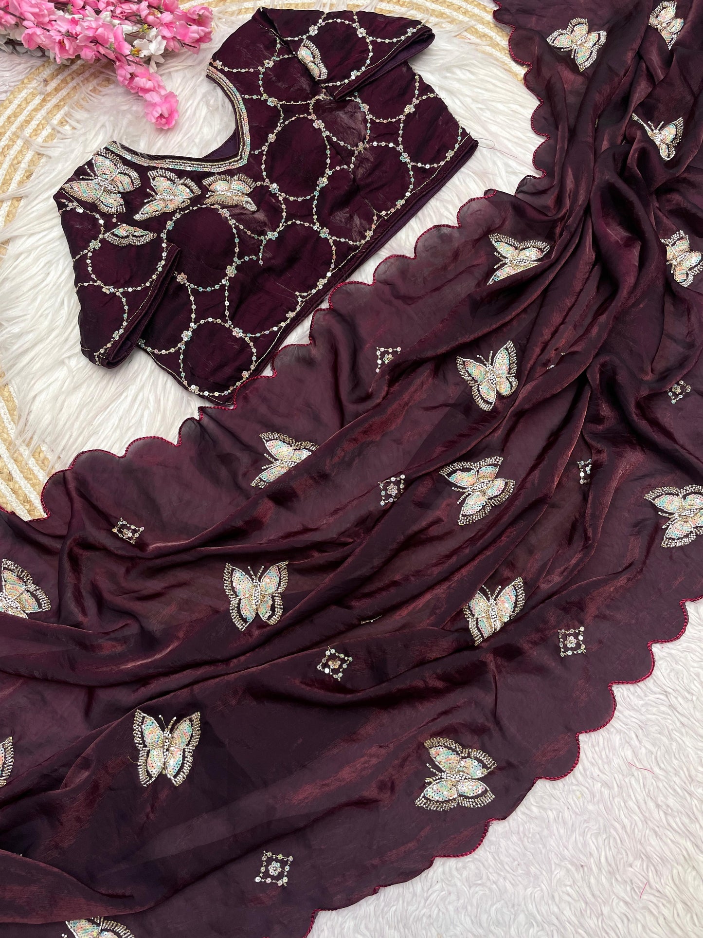 Kayatri New Designer Fandy Sattin Saree