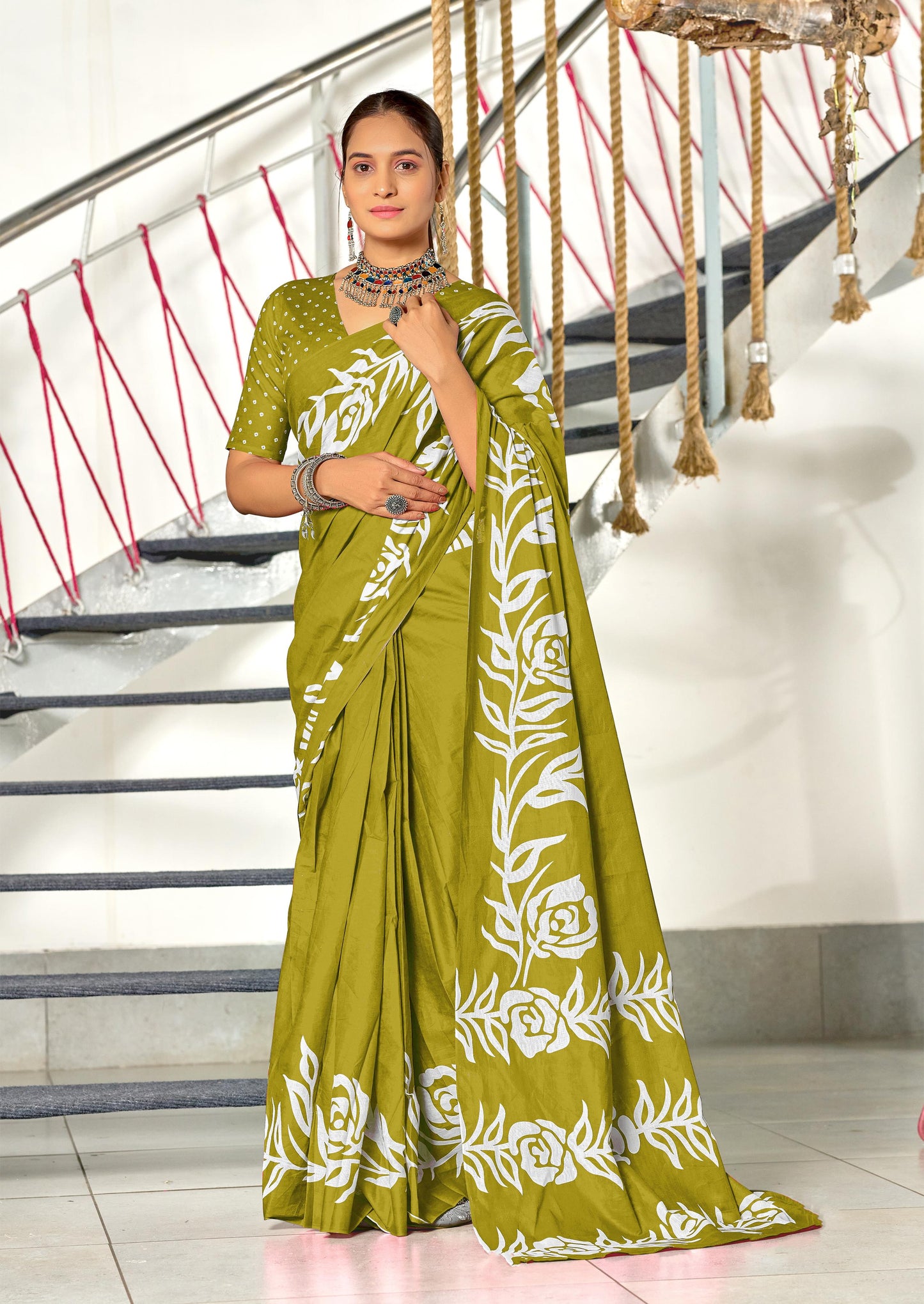 Kayatri New Designer Mulmul Cotton Printed Saree