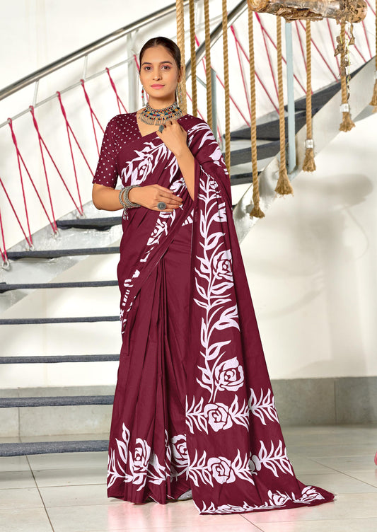 Kayatri New Designer Mulmul Cotton Printed Saree