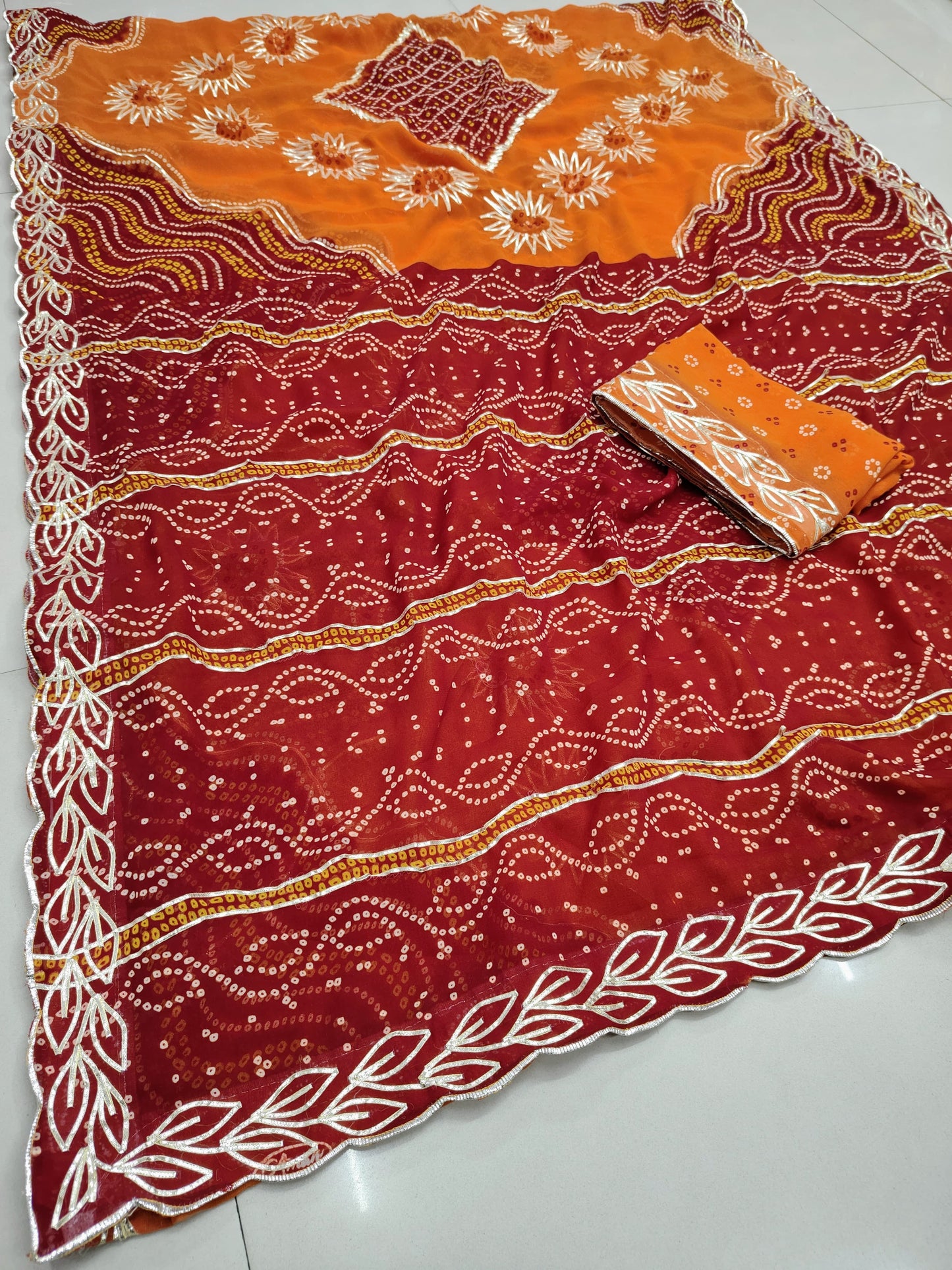 Kayatri New Georgette Hand Zero Gota Work Saree