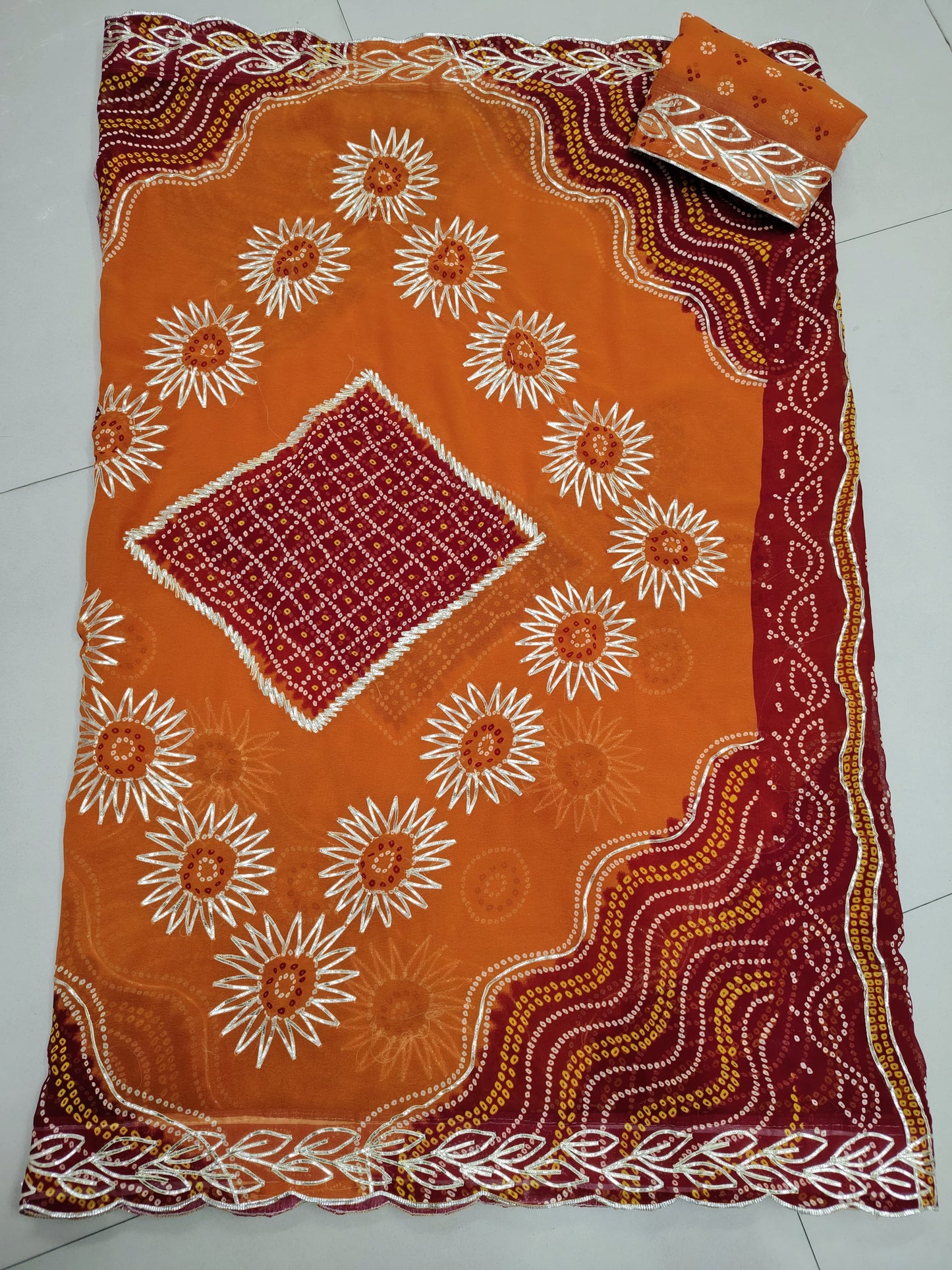 Kayatri New Georgette Hand Zero Gota Work Saree