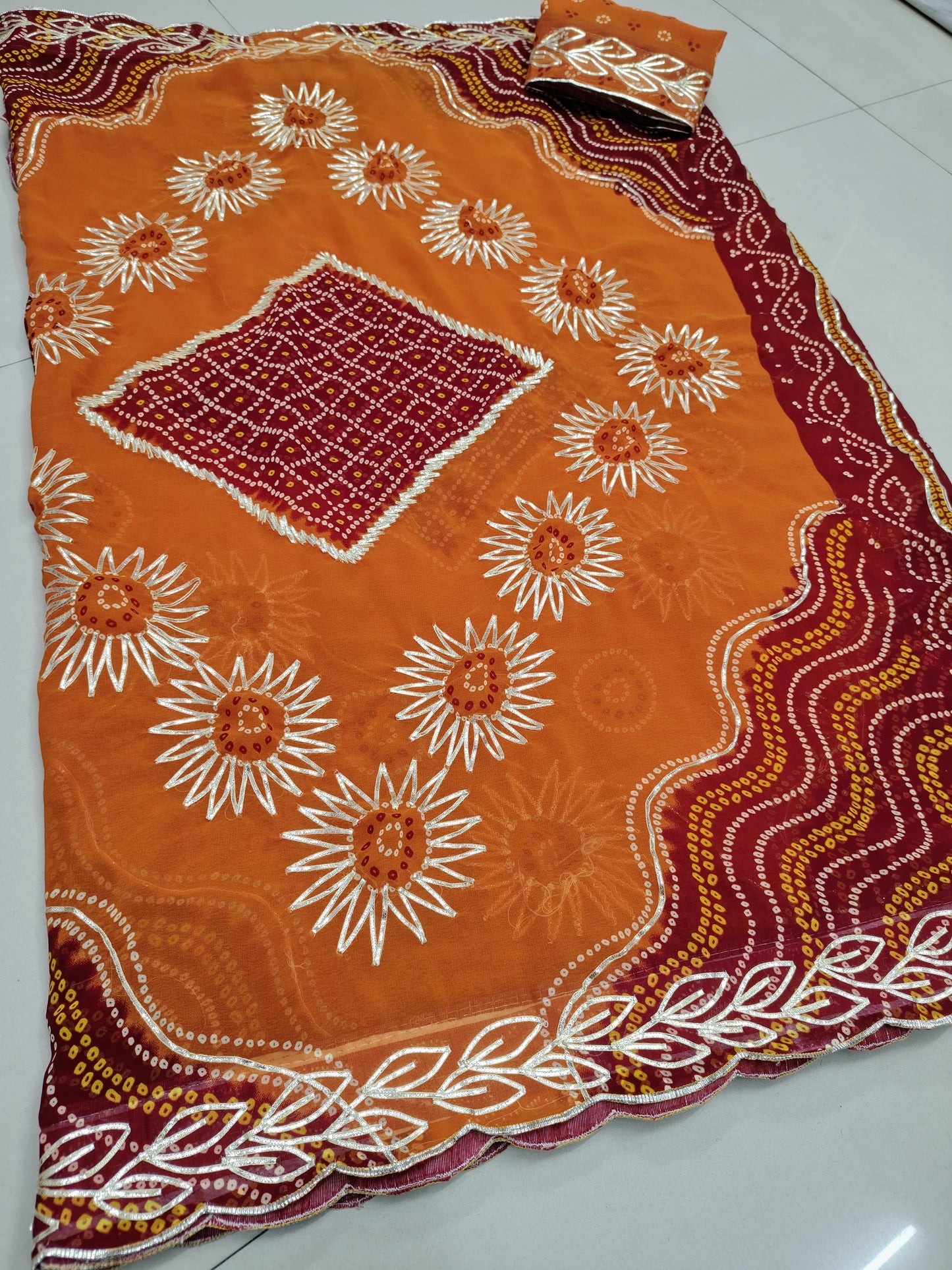 Kayatri New Georgette Hand Zero Gota Work Saree