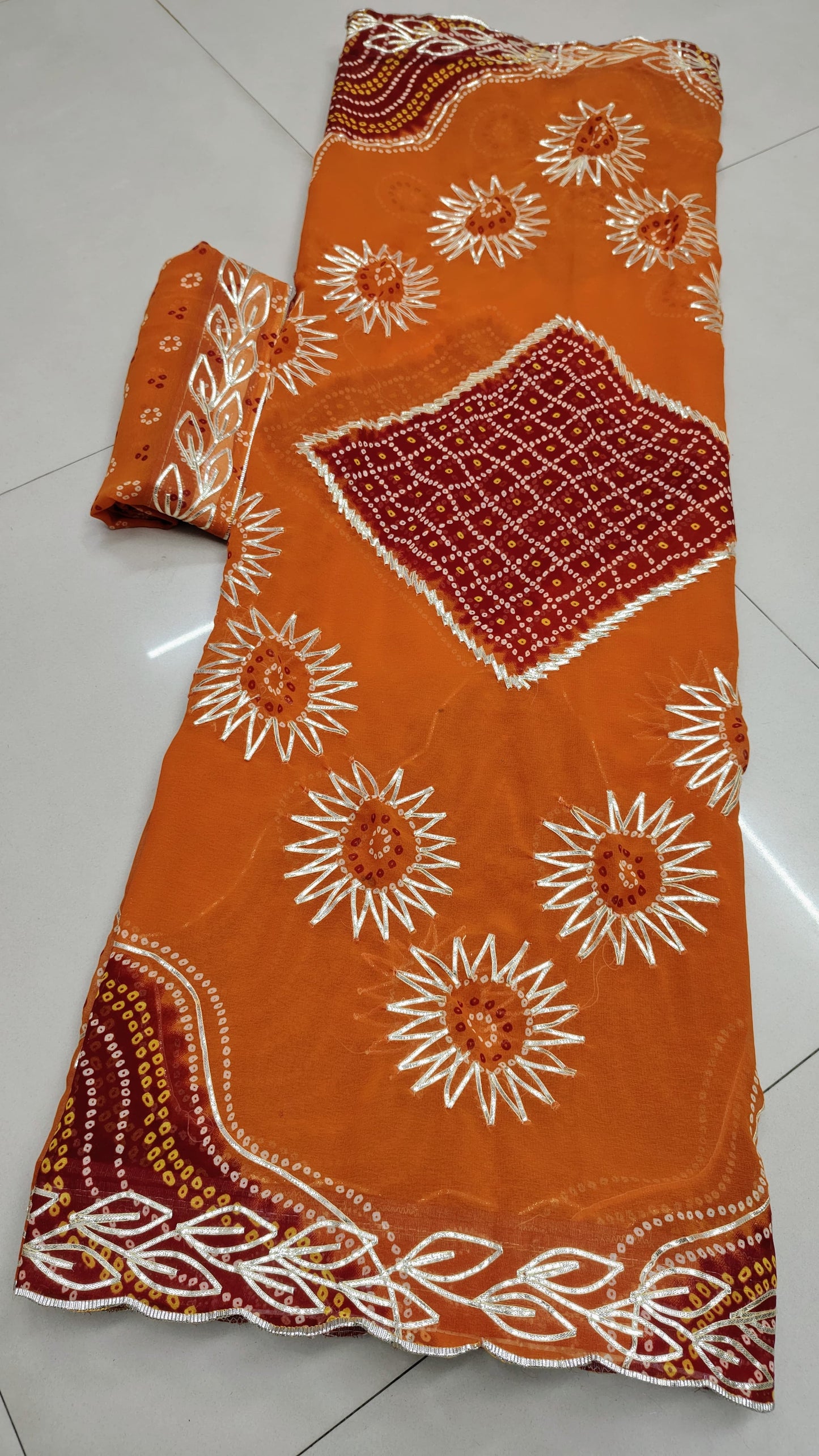 Kayatri New Georgette Hand Zero Gota Work Saree