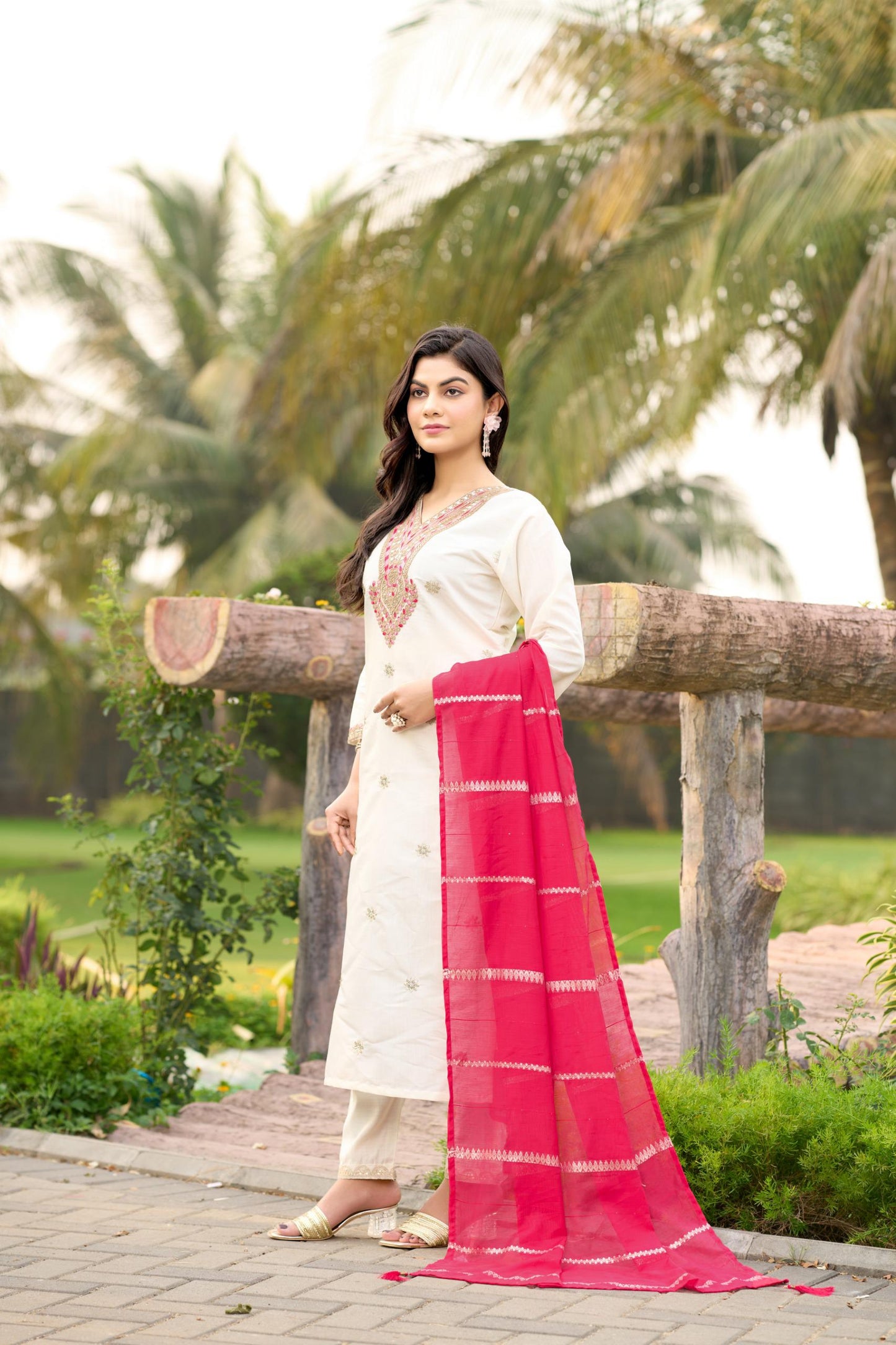 Kayatri New Designer Roman Silk Embroidery Work Suit