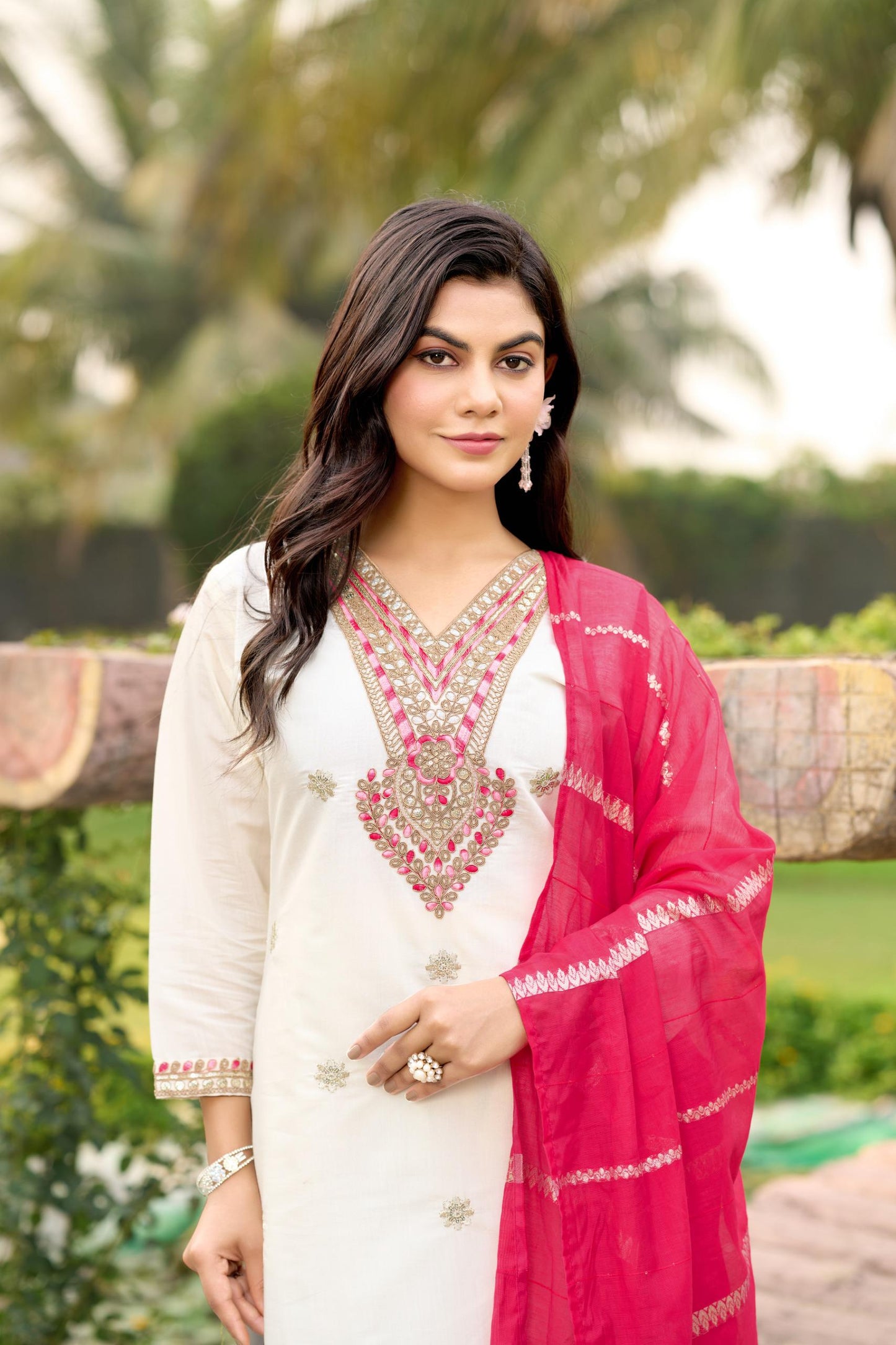 Kayatri New Designer Roman Silk Embroidery Work Suit