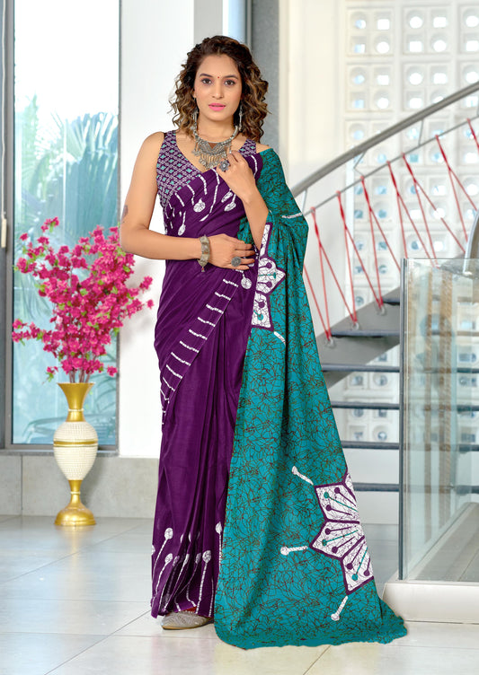 Kayatri New Soft Pure Cotton Hand Block Print Saree