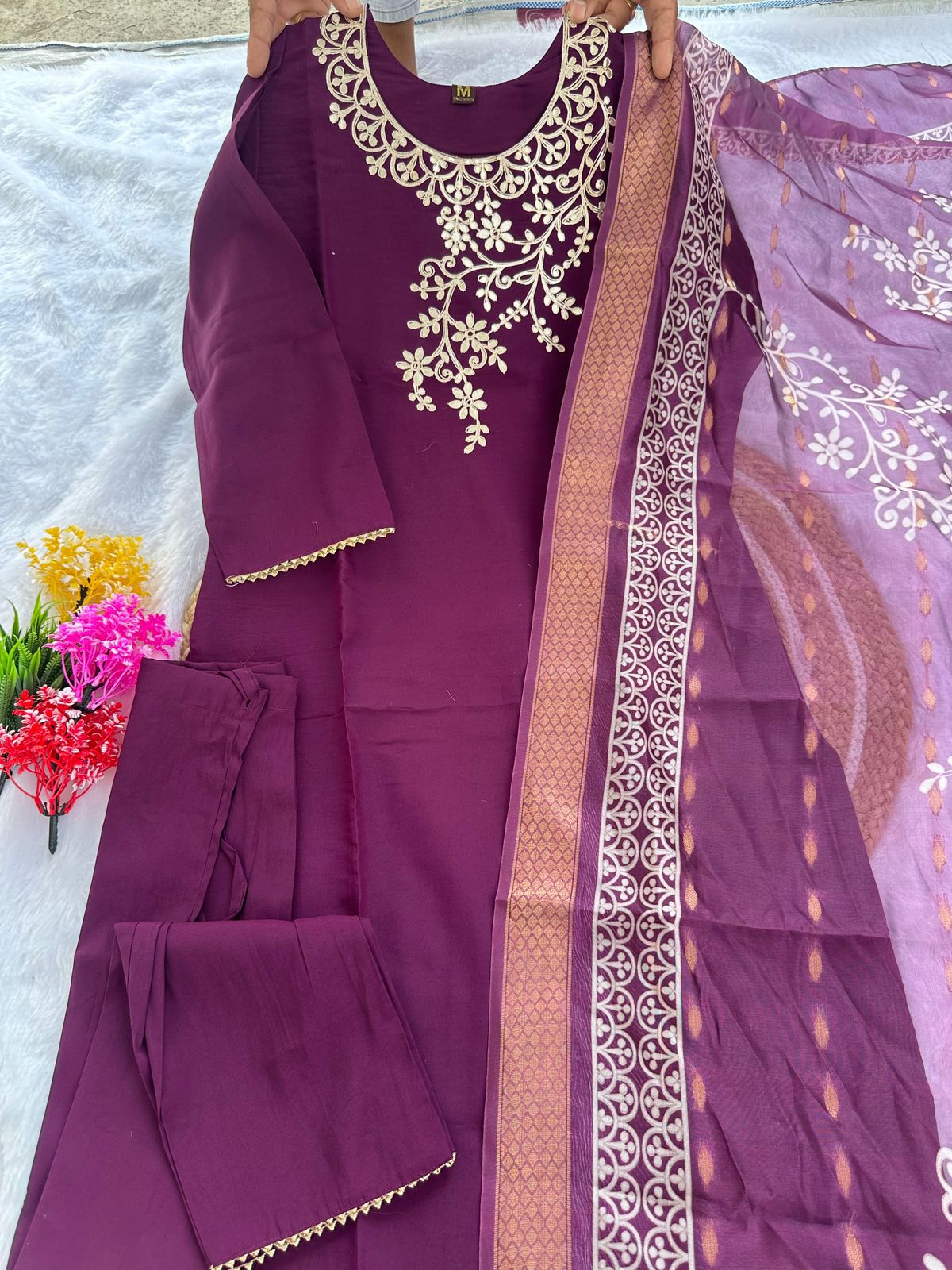 Kayatri New Designer Roman Silk Suit