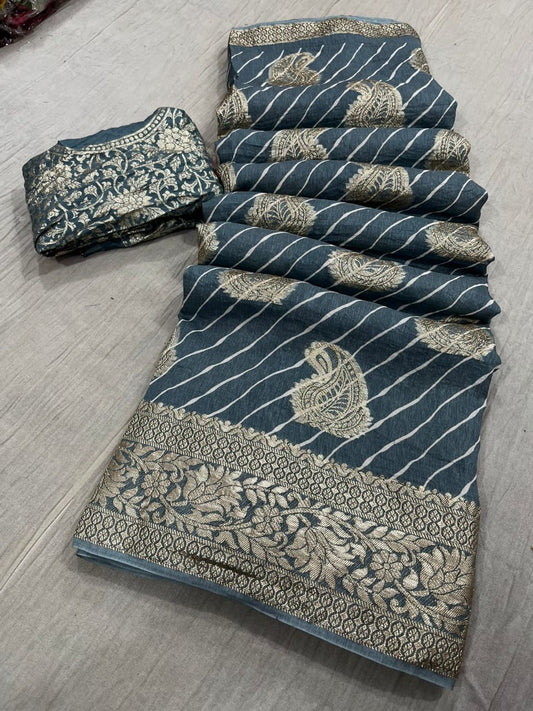 Kayatri New Pure Russian Silk Heavy Zari Weaving Saree