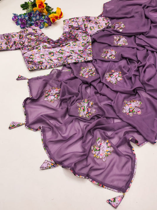 Kayatri New Designer Georgette Digital Print Saree