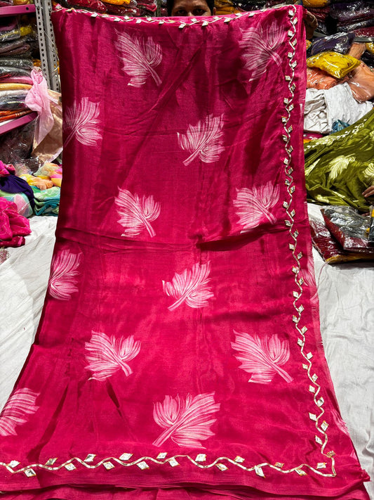 Kayatri New Crepe Silk Gota Work Saree