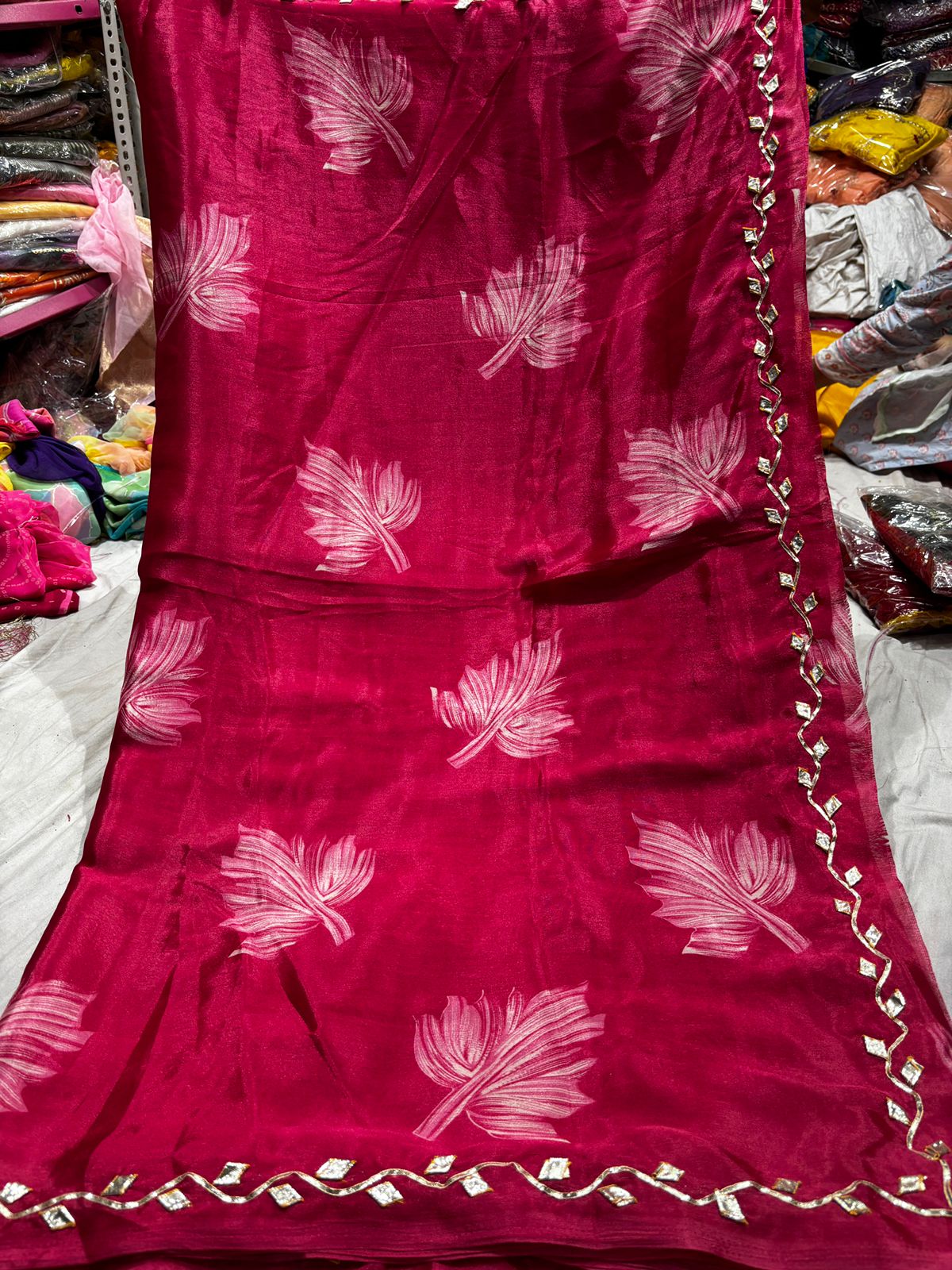 Kayatri New Crepe Silk Gota Work Saree