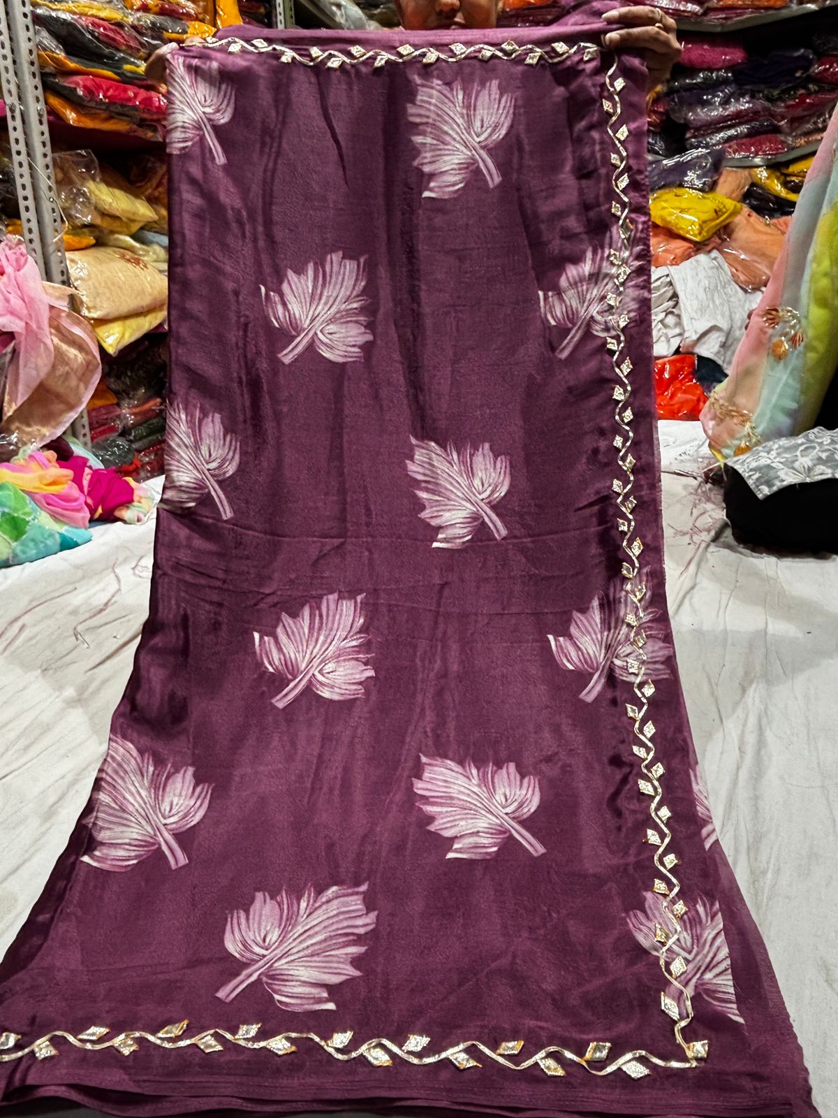 Kayatri New Crepe Silk Gota Work Saree