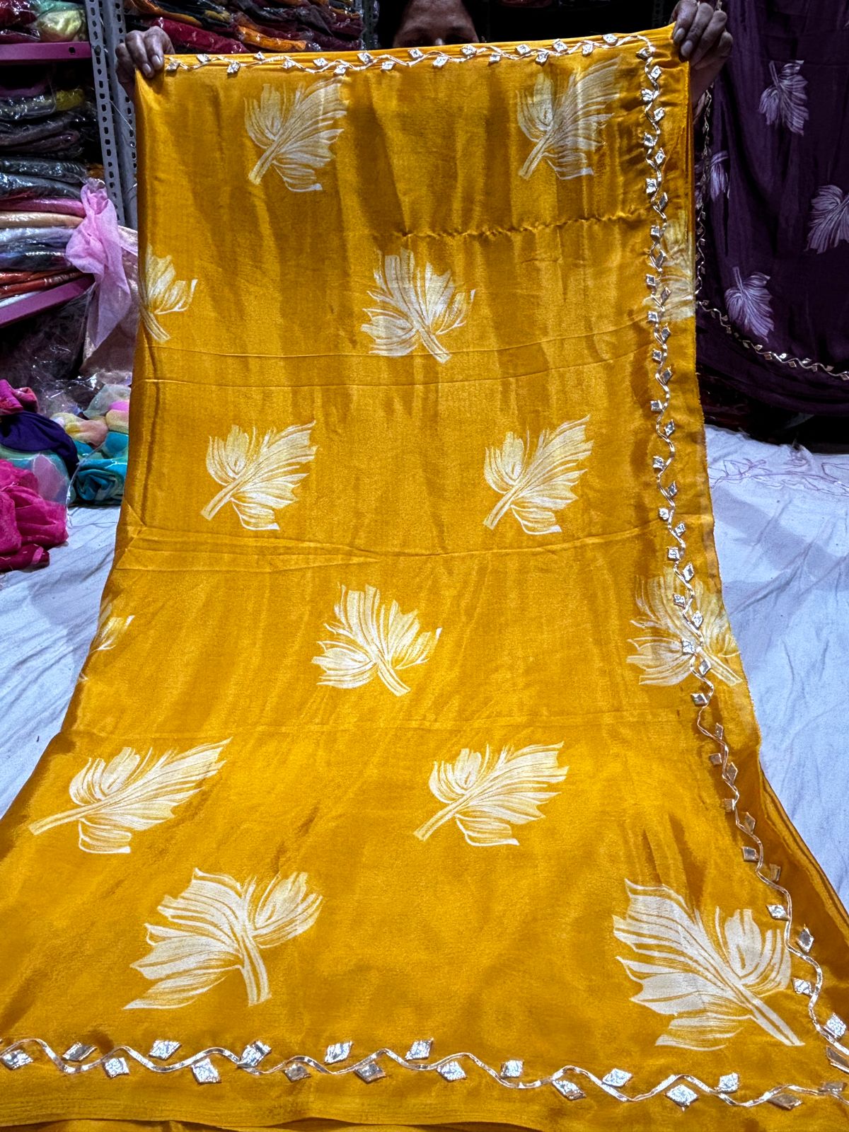Kayatri New Crepe Silk Gota Work Saree