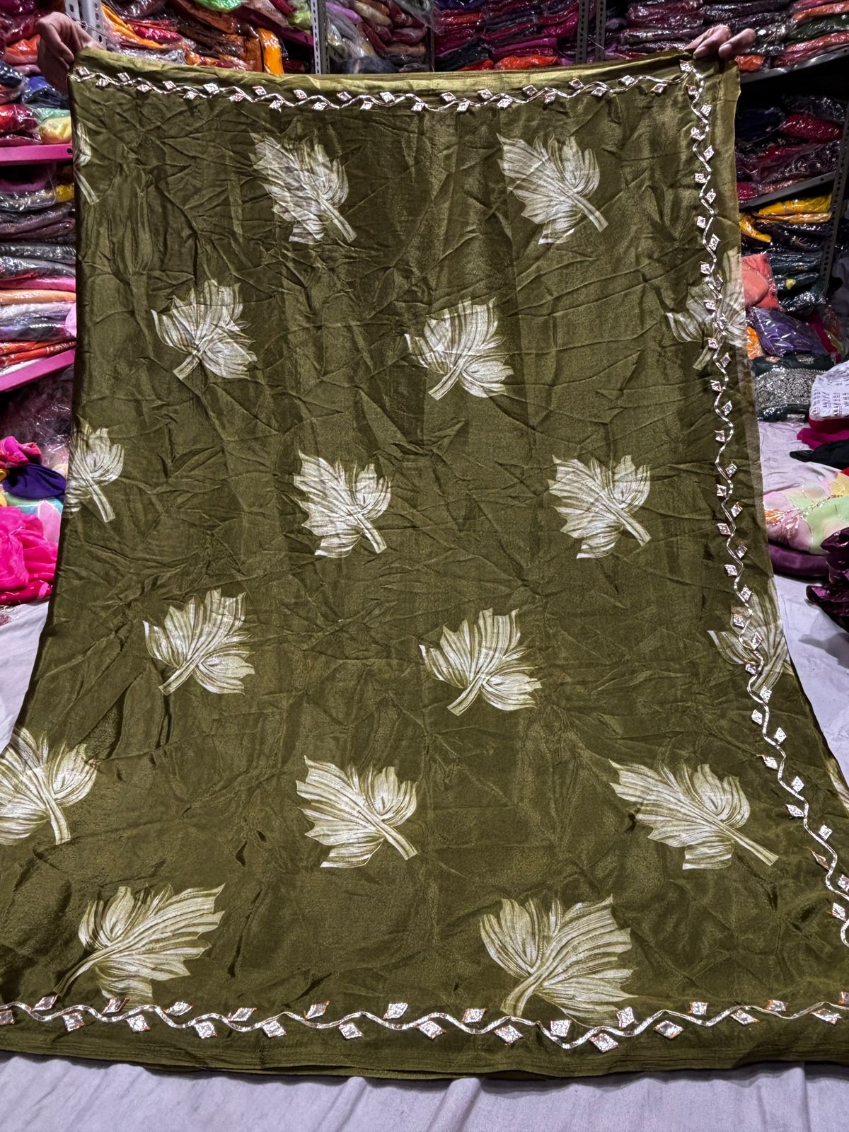 Kayatri New Crepe Silk Gota Work Saree