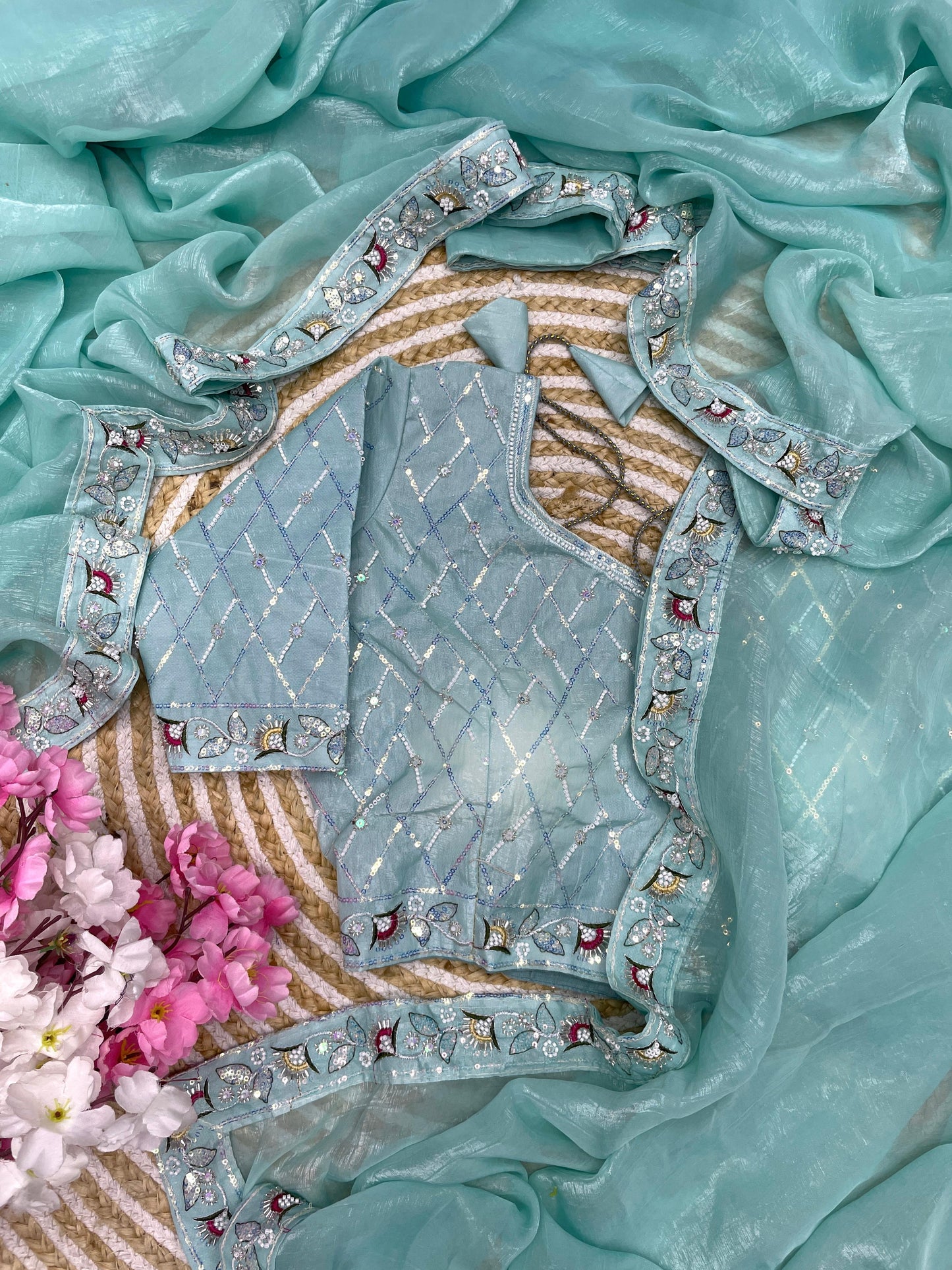Kayatri New Soft Crunchy Beads Handwork Saree