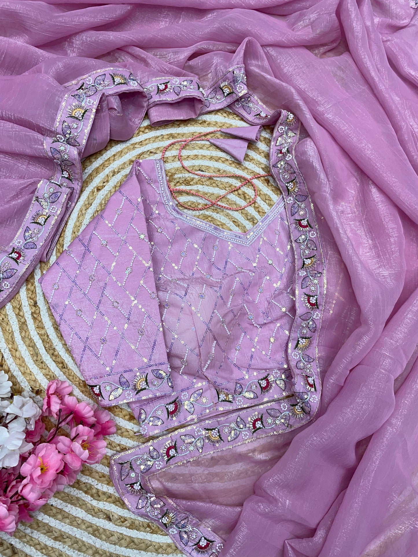 Kayatri New Soft Crunchy Beads Handwork Saree