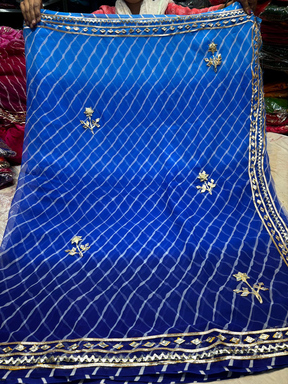 Kayatri New Pure Georgette Heavy Gota Work Saree