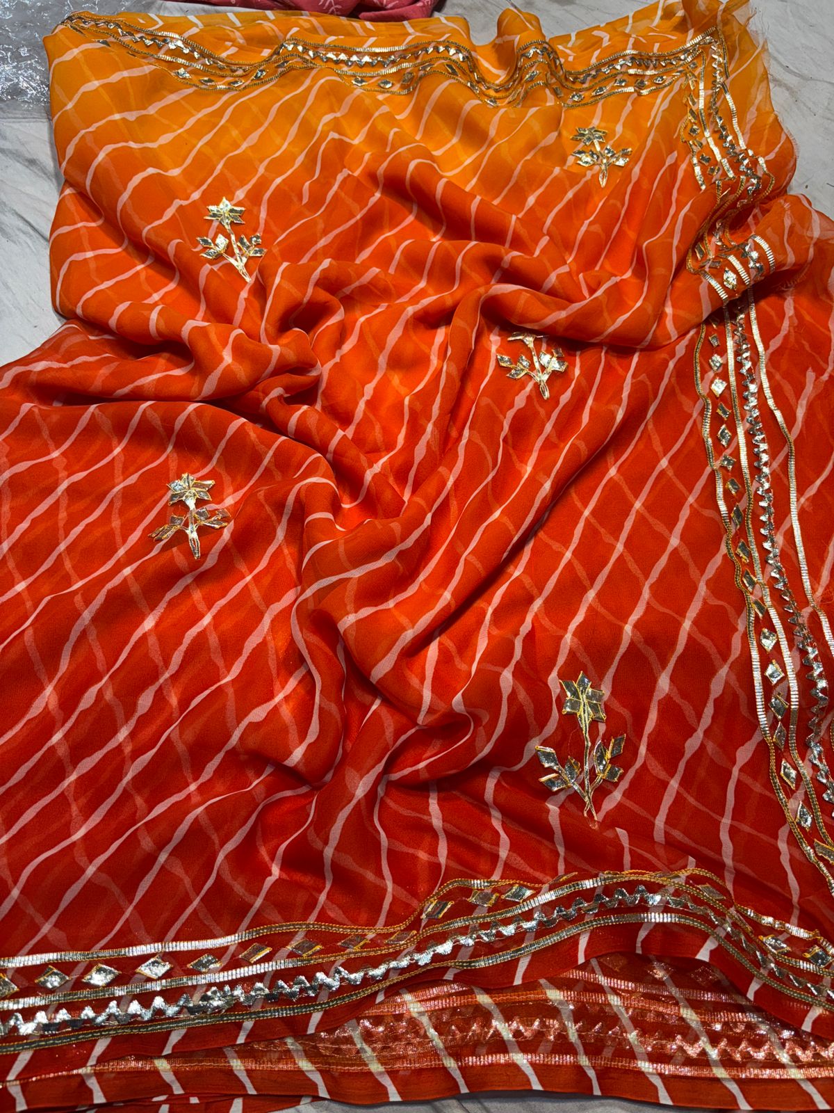 Kayatri New Pure Georgette Heavy Gota Work Saree