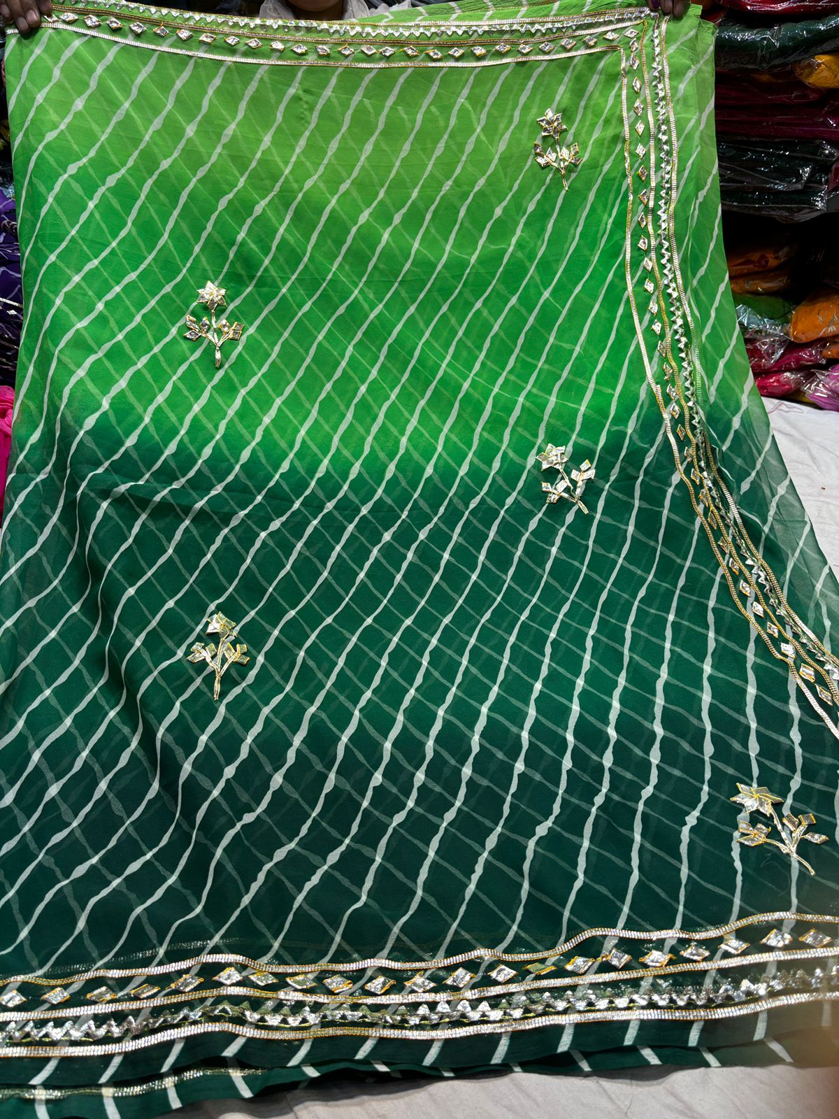Kayatri New Pure Georgette Heavy Gota Work Saree
