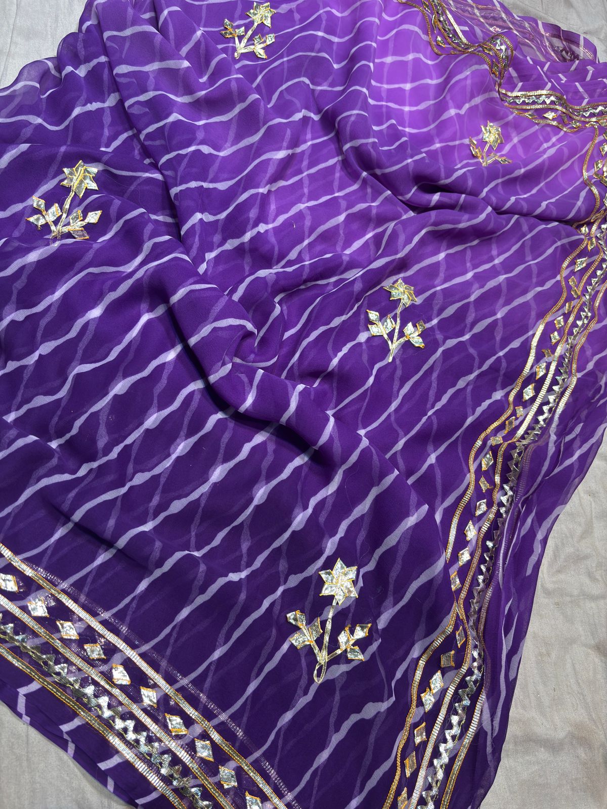 Kayatri New Pure Georgette Heavy Gota Work Saree