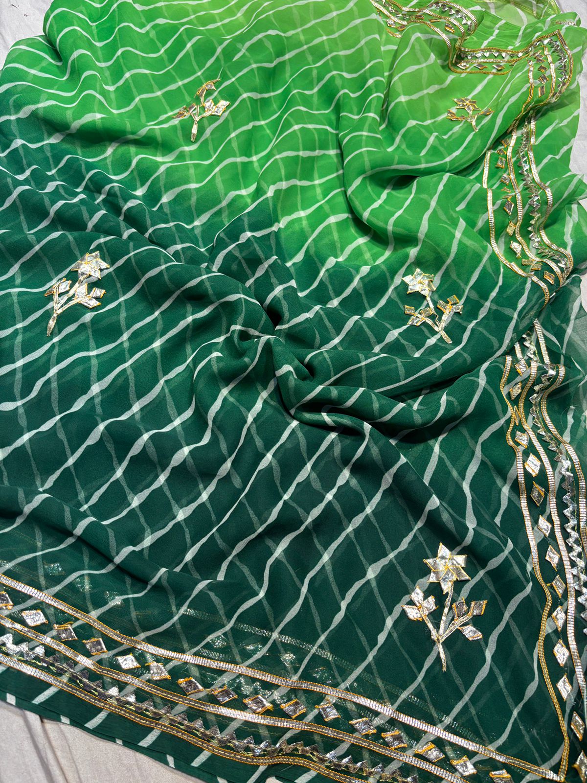 Kayatri New Pure Georgette Heavy Gota Work Saree