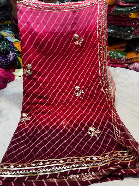 Kayatri New Pure Georgette Heavy Gota Work Saree