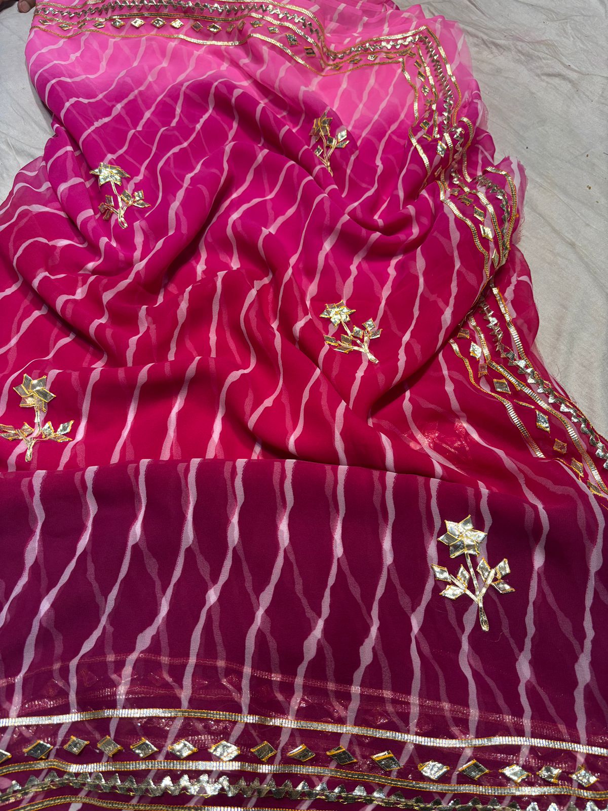 Kayatri New Pure Georgette Heavy Gota Work Saree