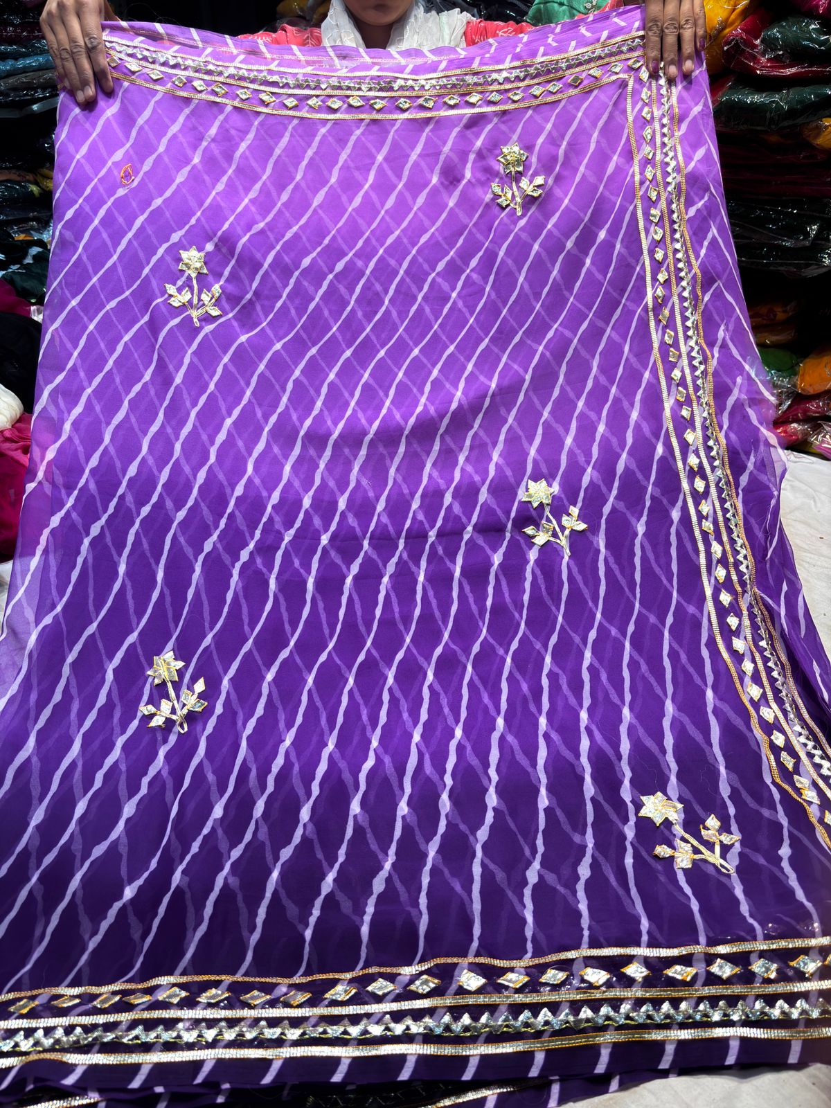 Kayatri New Pure Georgette Heavy Gota Work Saree