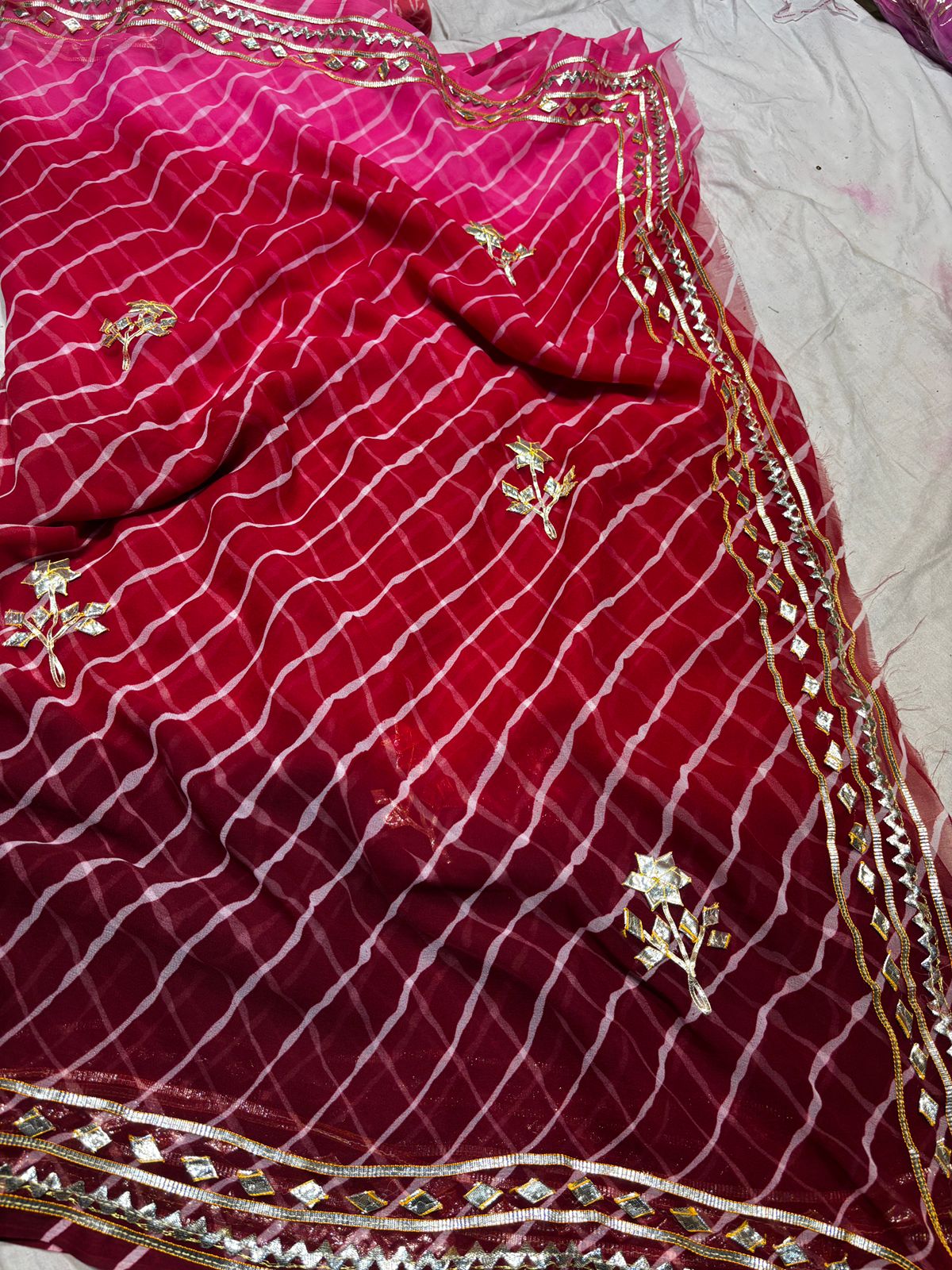 Kayatri New Pure Georgette Heavy Gota Work Saree