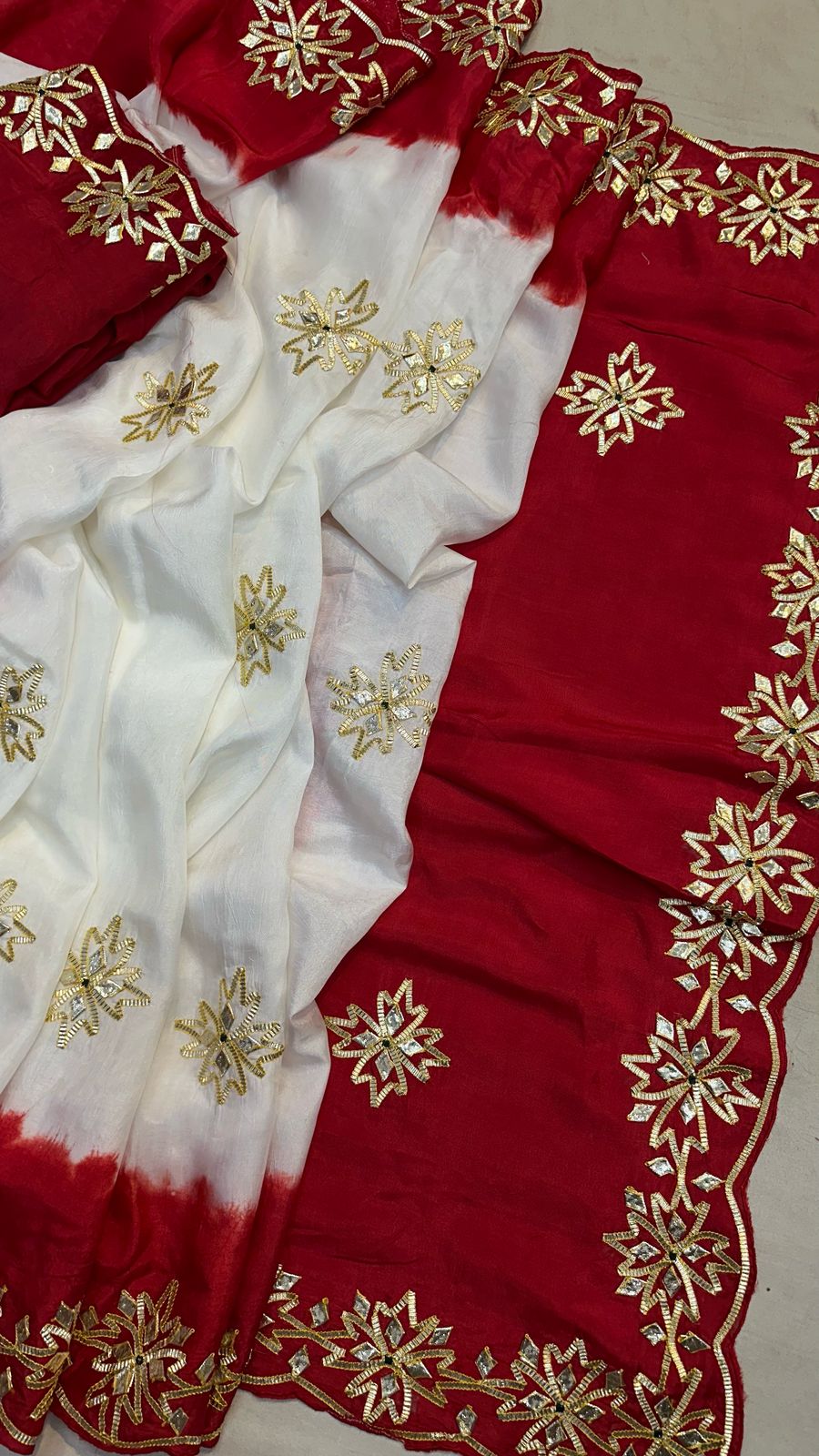 Kayatri New Pure Upada Silk Kacha Gotapatti Work Saree