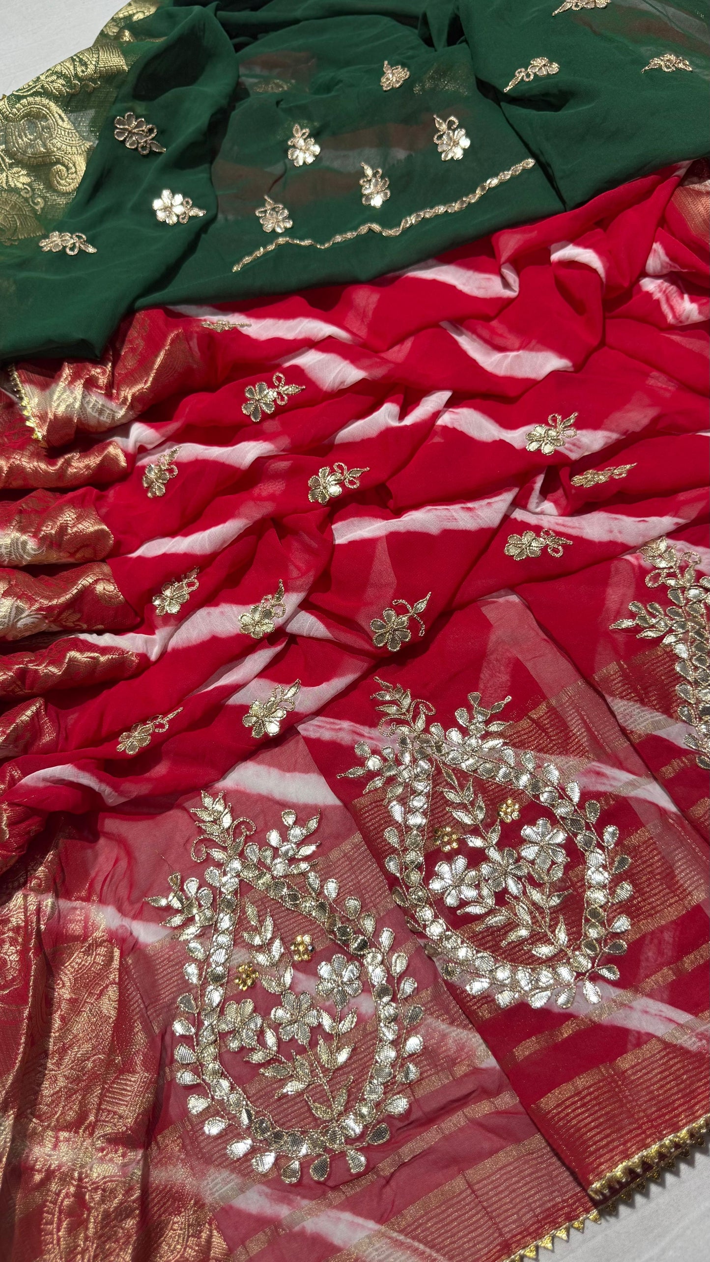 Kayatri New Pure Georgette Zari With Hand Gotapatti Work Saree