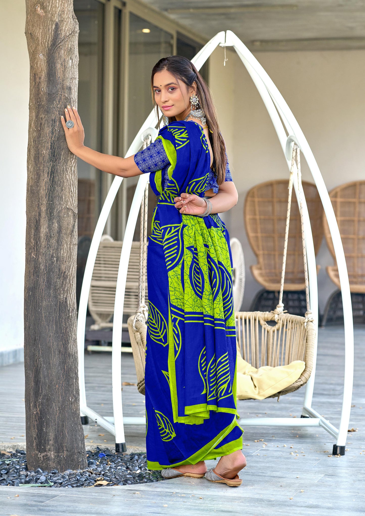 Kayatri New Soft Pure Cotton Block Print Saree