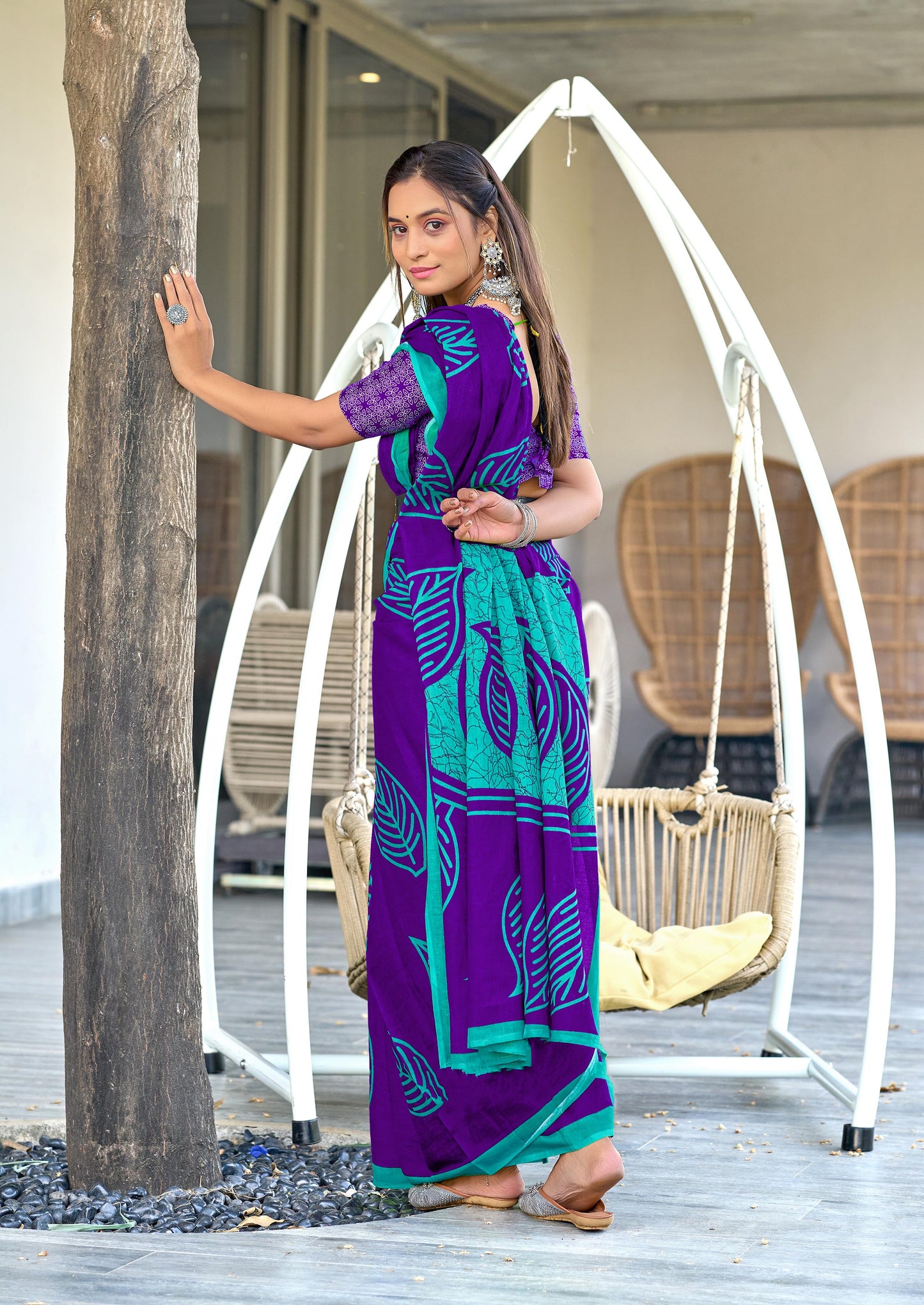 Kayatri New Soft Pure Cotton Block Print Saree