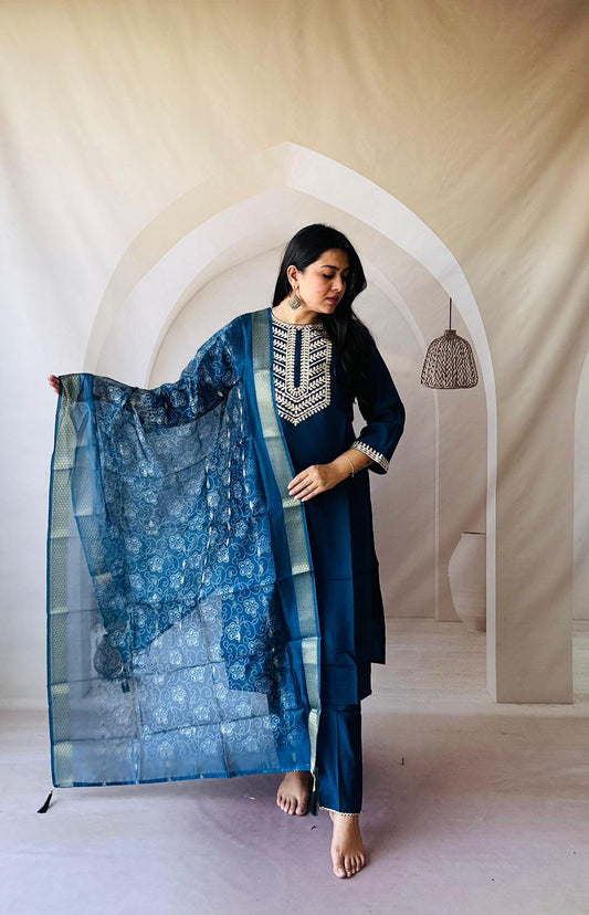 Kayatri New Designer Roman Silk Suit