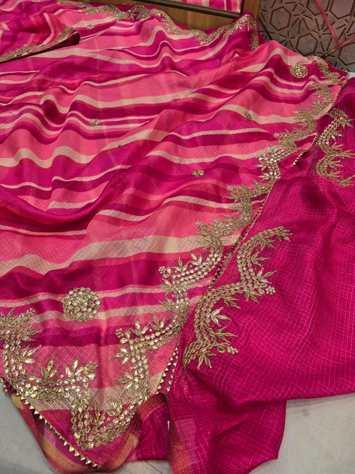 Kayatri New Pure Munga Cotton Checks Saree