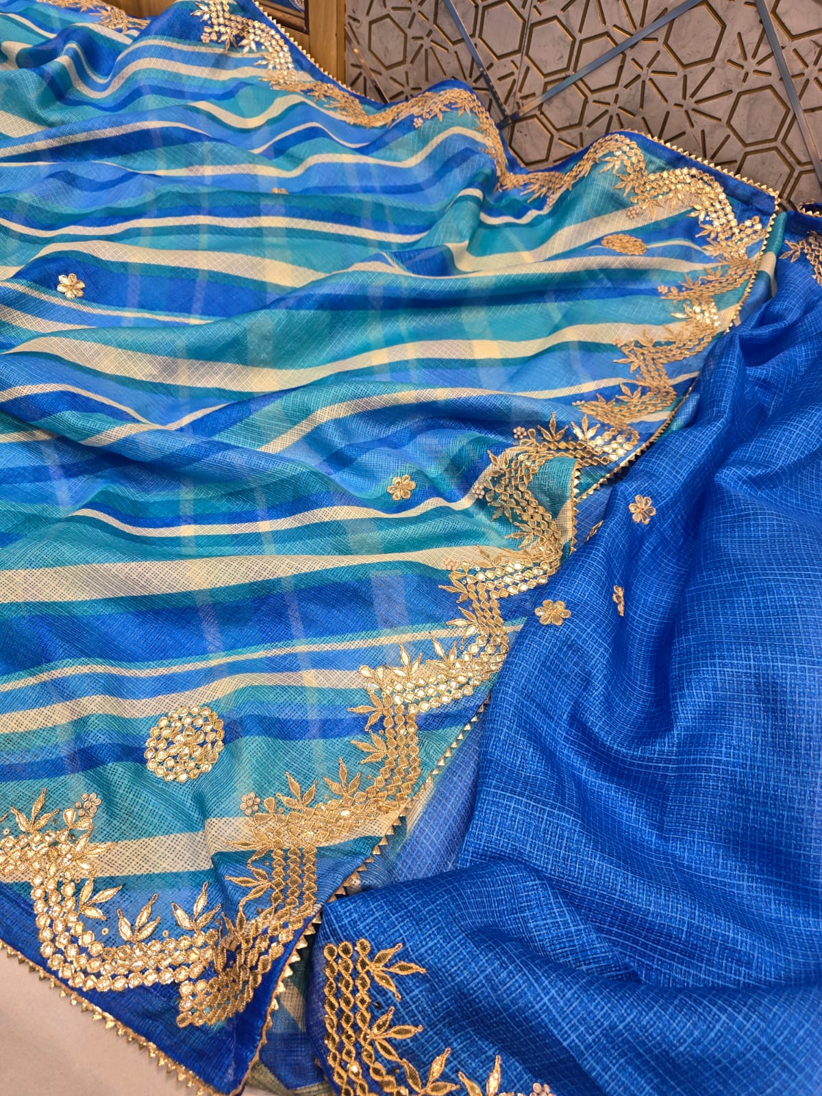 Kayatri New Pure Munga Cotton Checks Saree