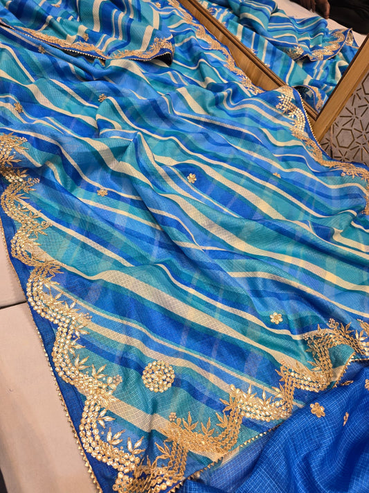 Kayatri New Pure Munga Cotton Checks Saree