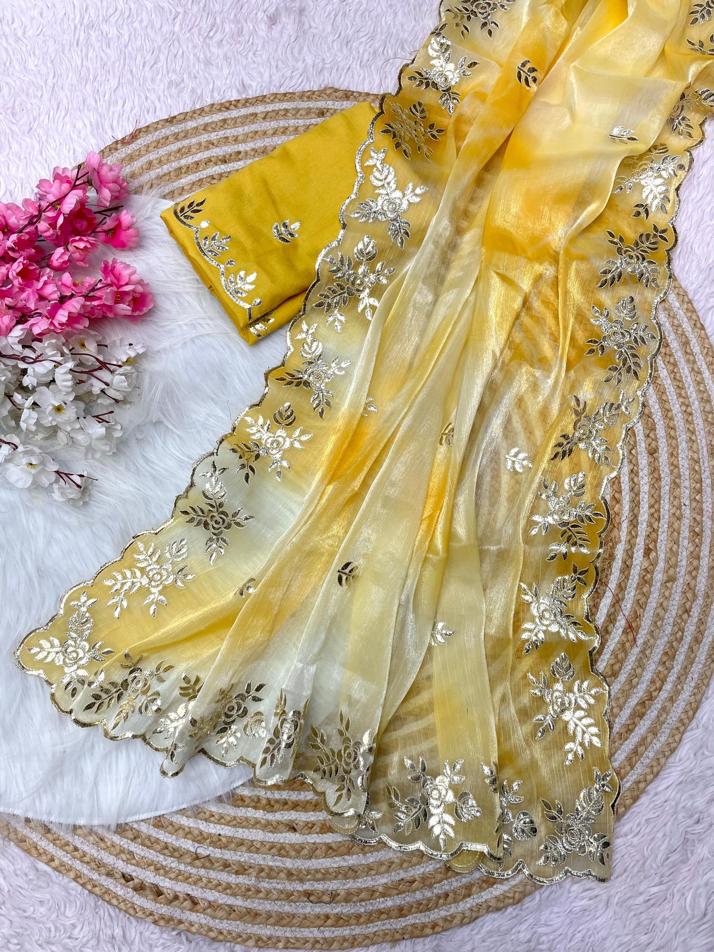 Kayatri New Jimmy Choo Barbery Parzim Print Work Saree