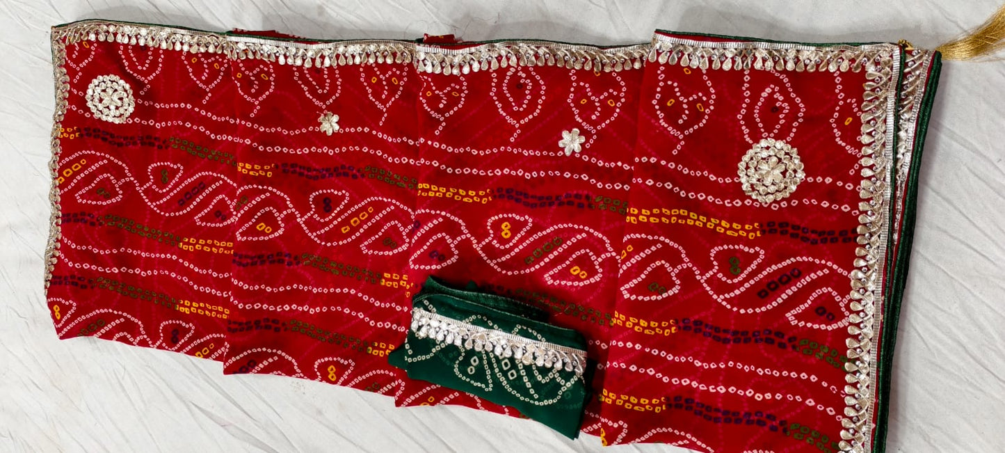 Kayatri New Pure Georgette Gotapatti Work Saree