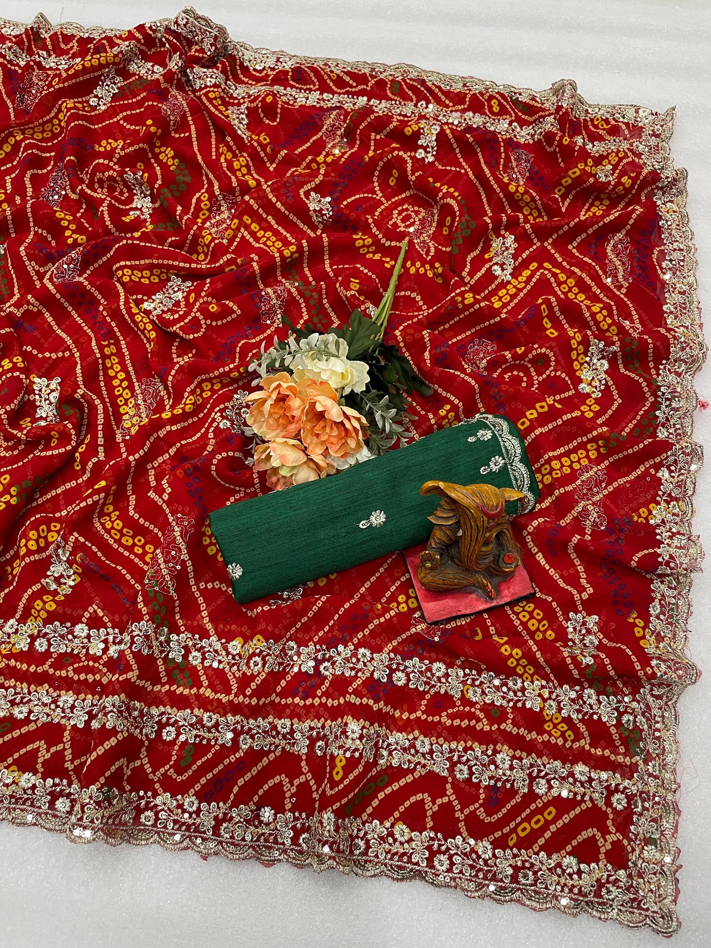 Kayatri New Beautiful Heavy Georgette Bandhani Saree
