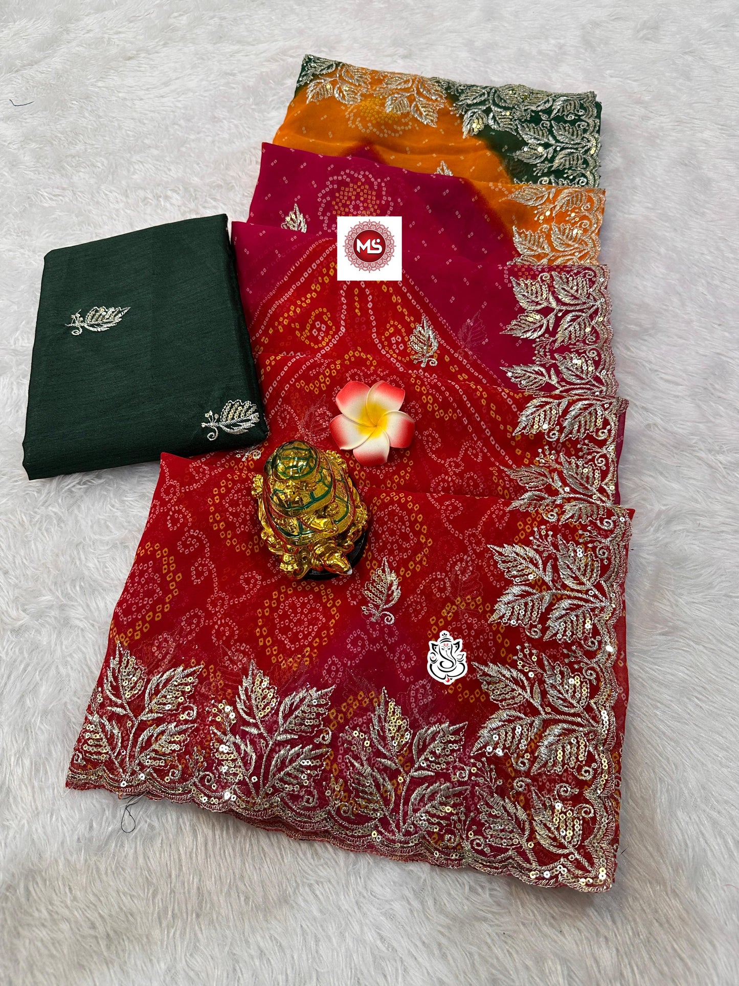 Kayatri New Soft Georgette Bandhani Print Saree