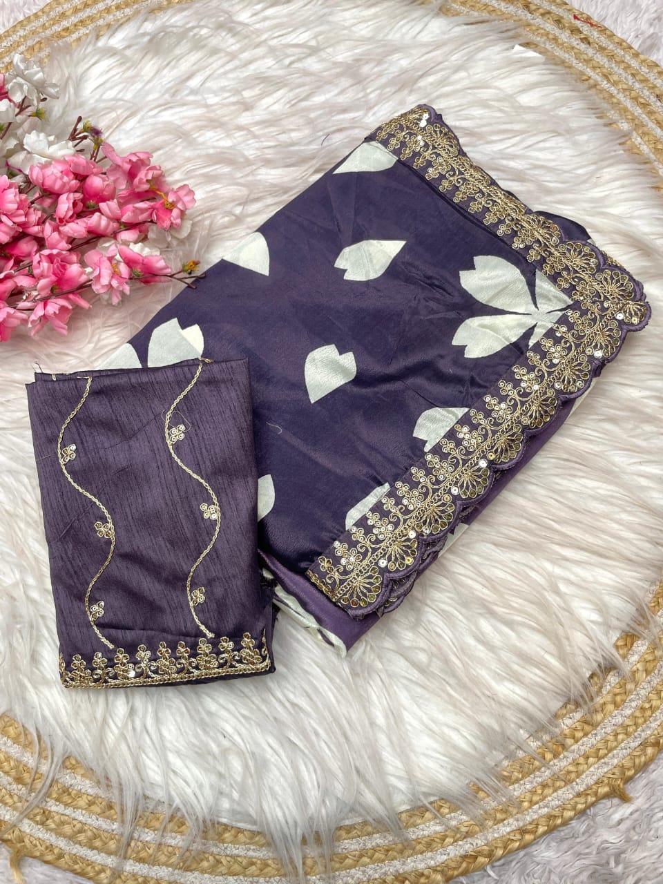 Kayatri New Pure Natural Chinon Digital Print Saree