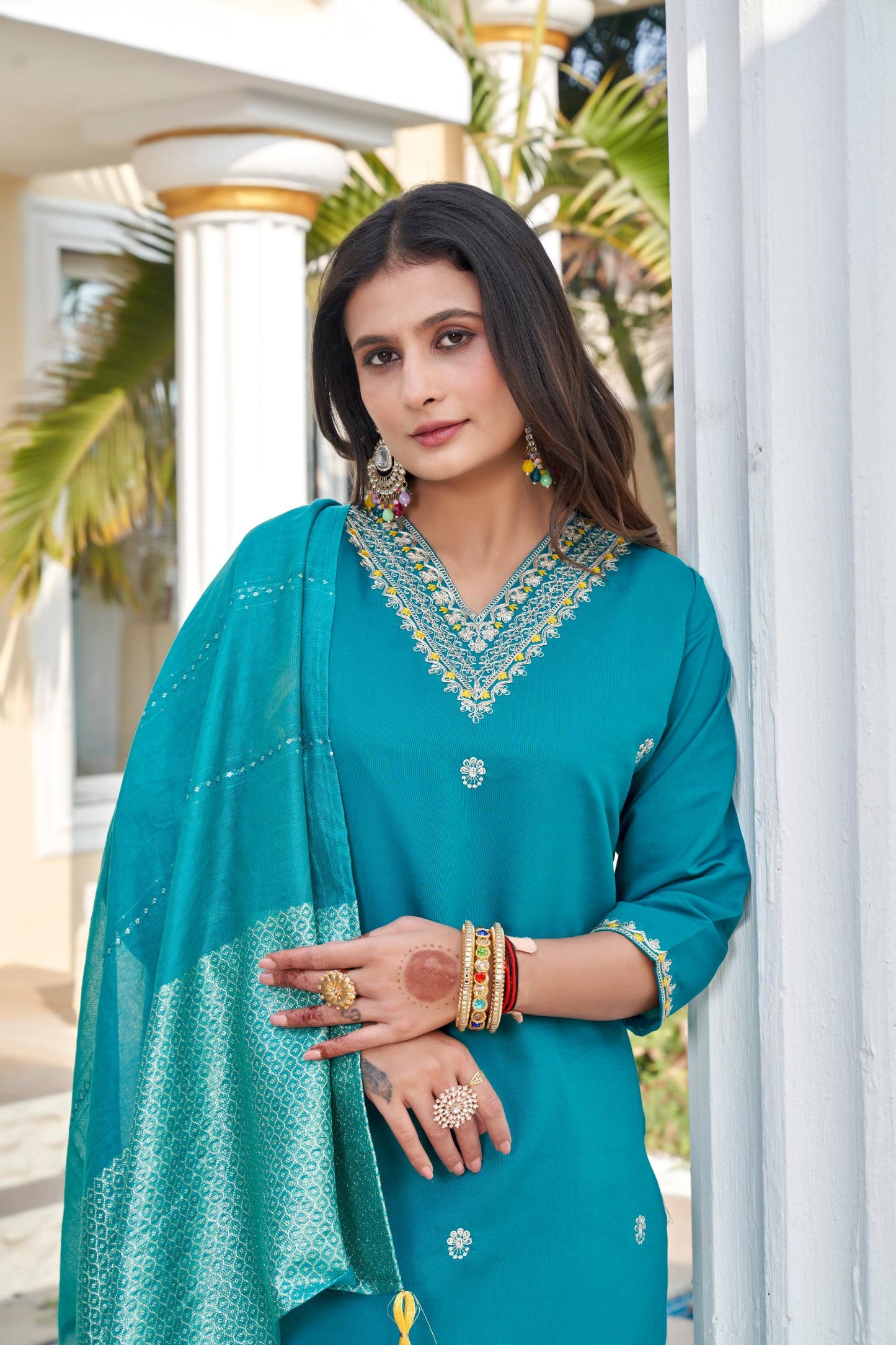 Kayatri New Designer Roman Silk Suit