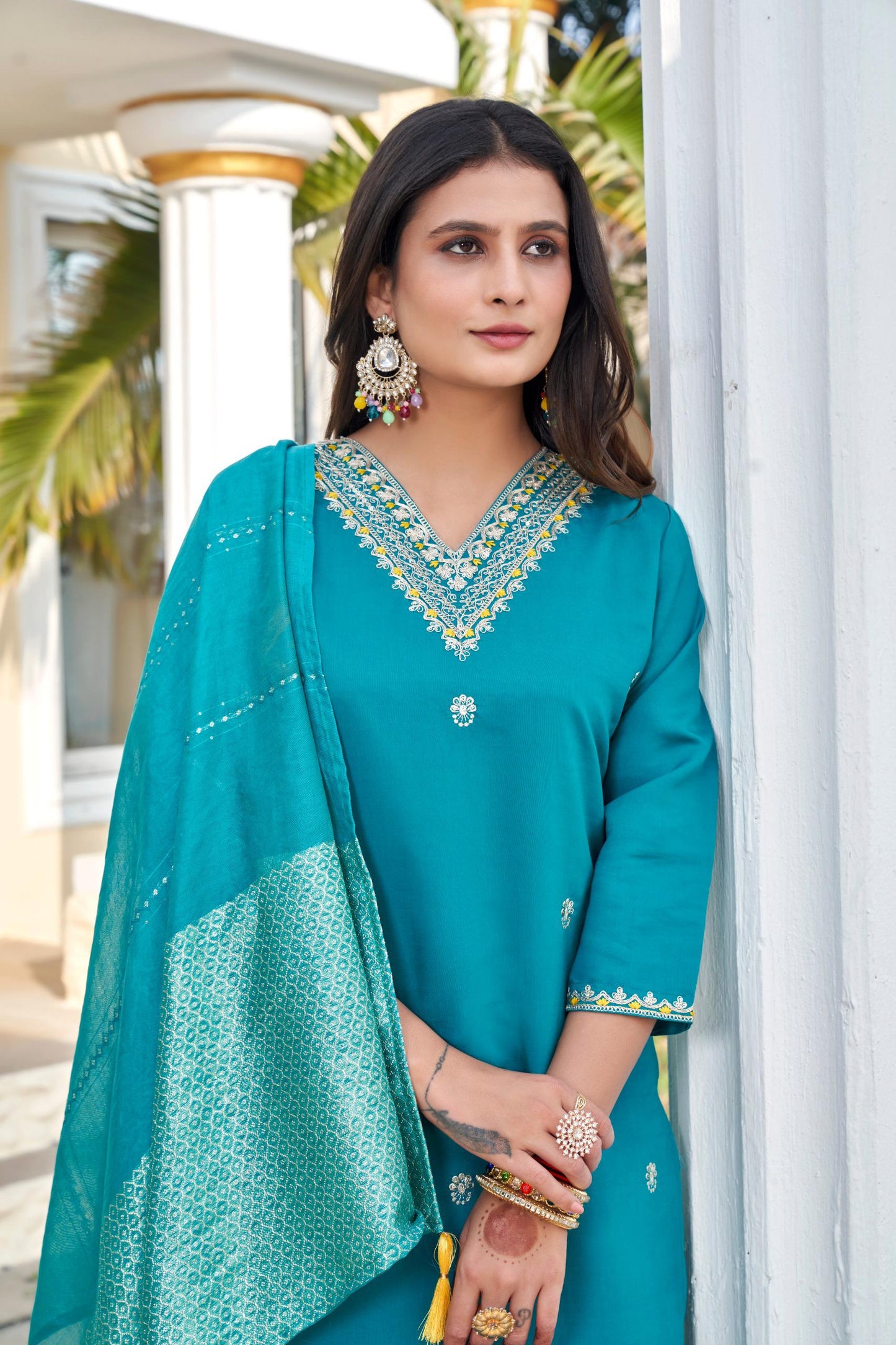 Kayatri New Designer Roman Silk Suit