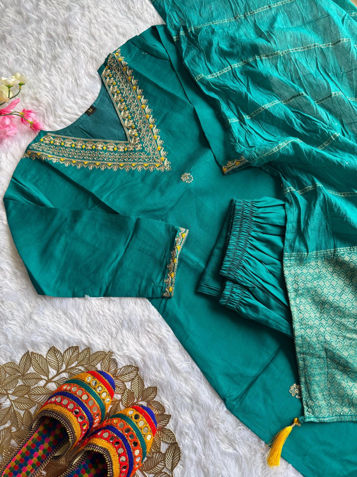 Kayatri New Designer Roman Silk Suit