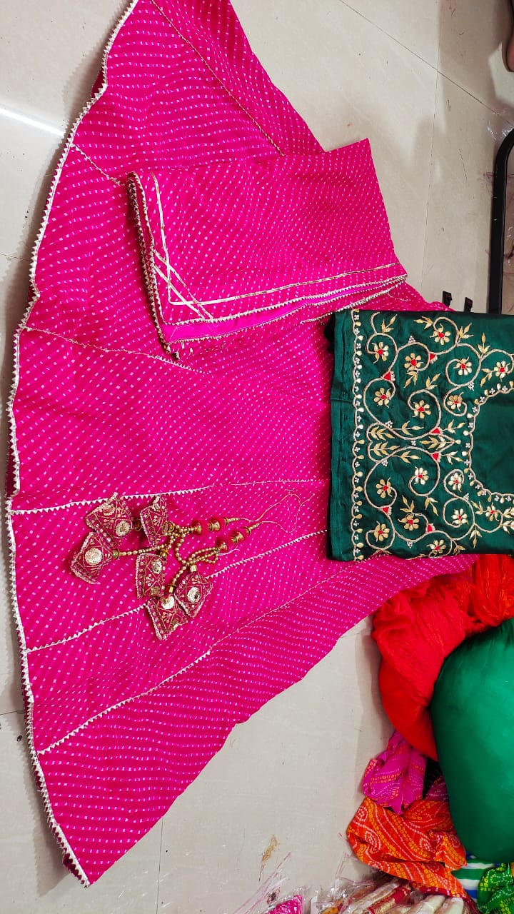 Kayatri New Pure CYC Georgette Gota Bijiya Work Lehenga